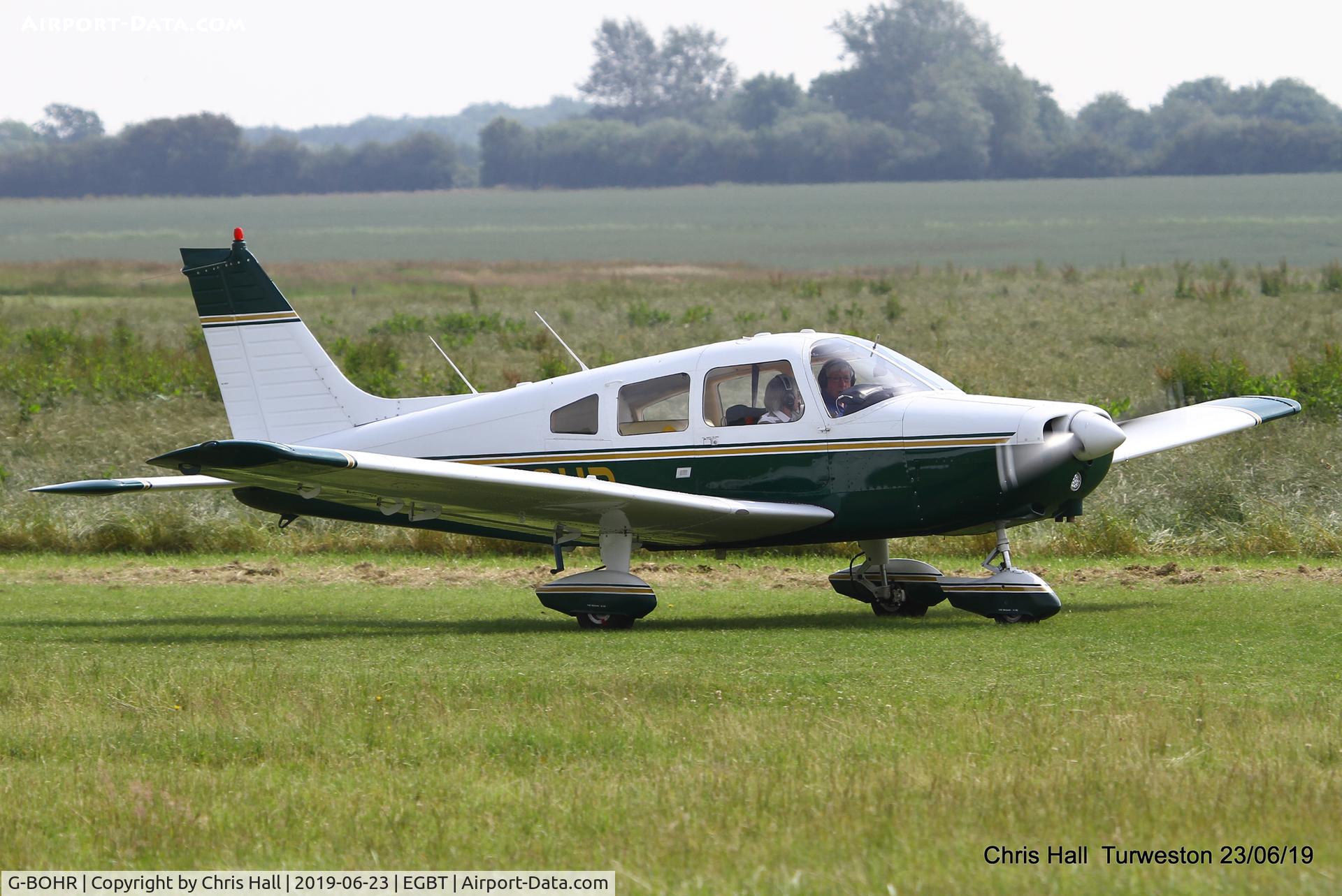 G-BOHR, 1974 Piper PA-28-151 Cherokee Warrior C/N 28-7515245, Turweston, Air Britain fly in