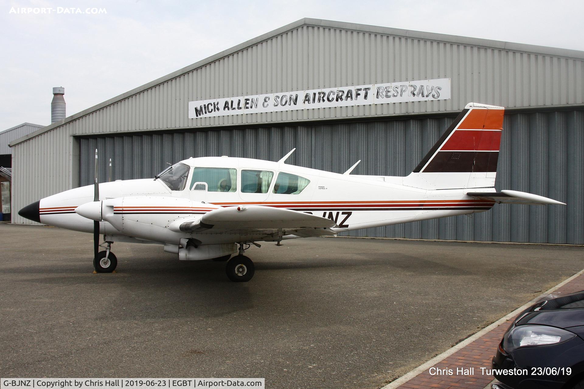 G-BJNZ, 1979 Piper PA-23-250 Aztec C/N 27-7954099, Turweston, Air Britain fly in