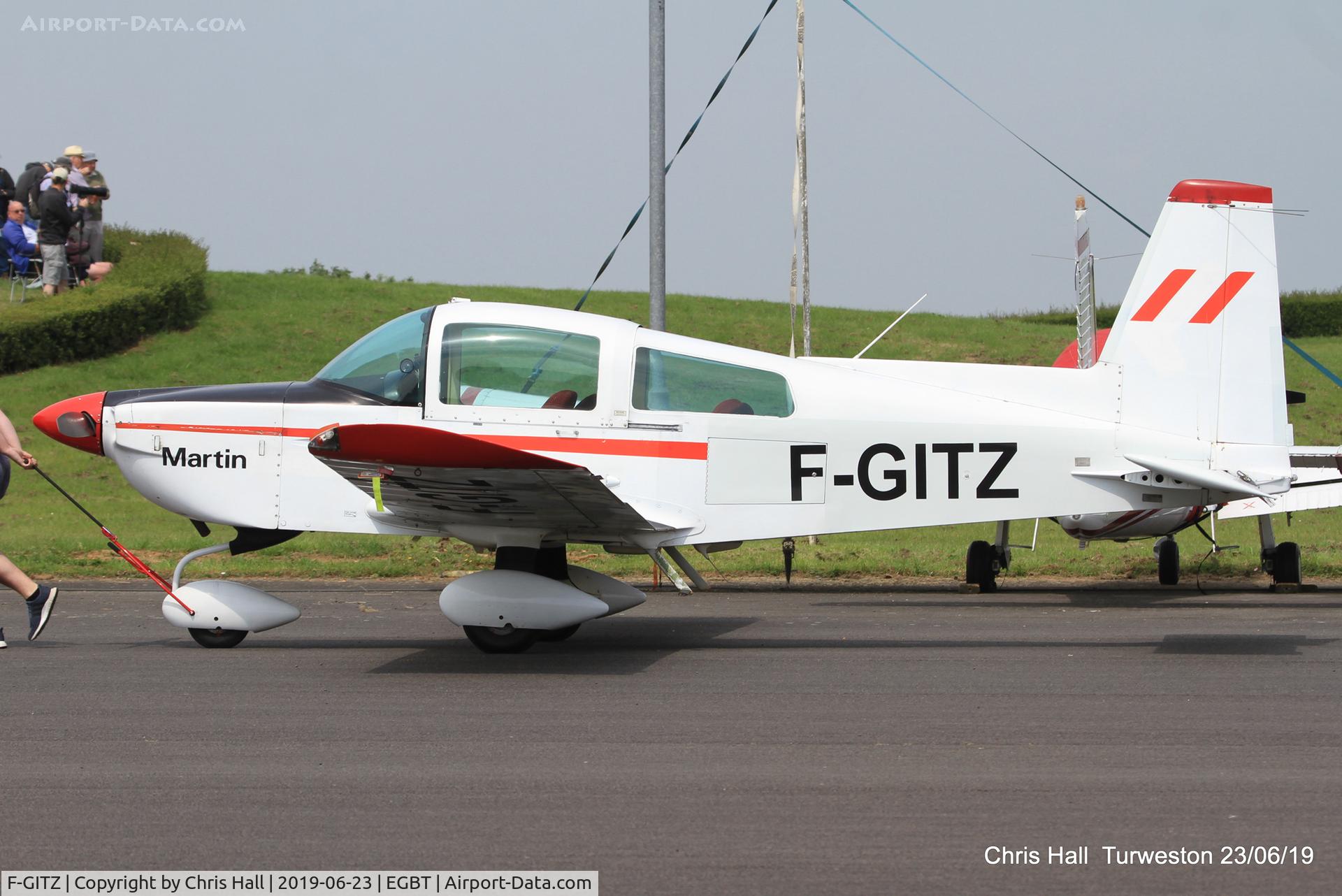 F-GITZ, Grumman American AG-5B Tiger C/N 10140, Turweston, Air Britain fly in