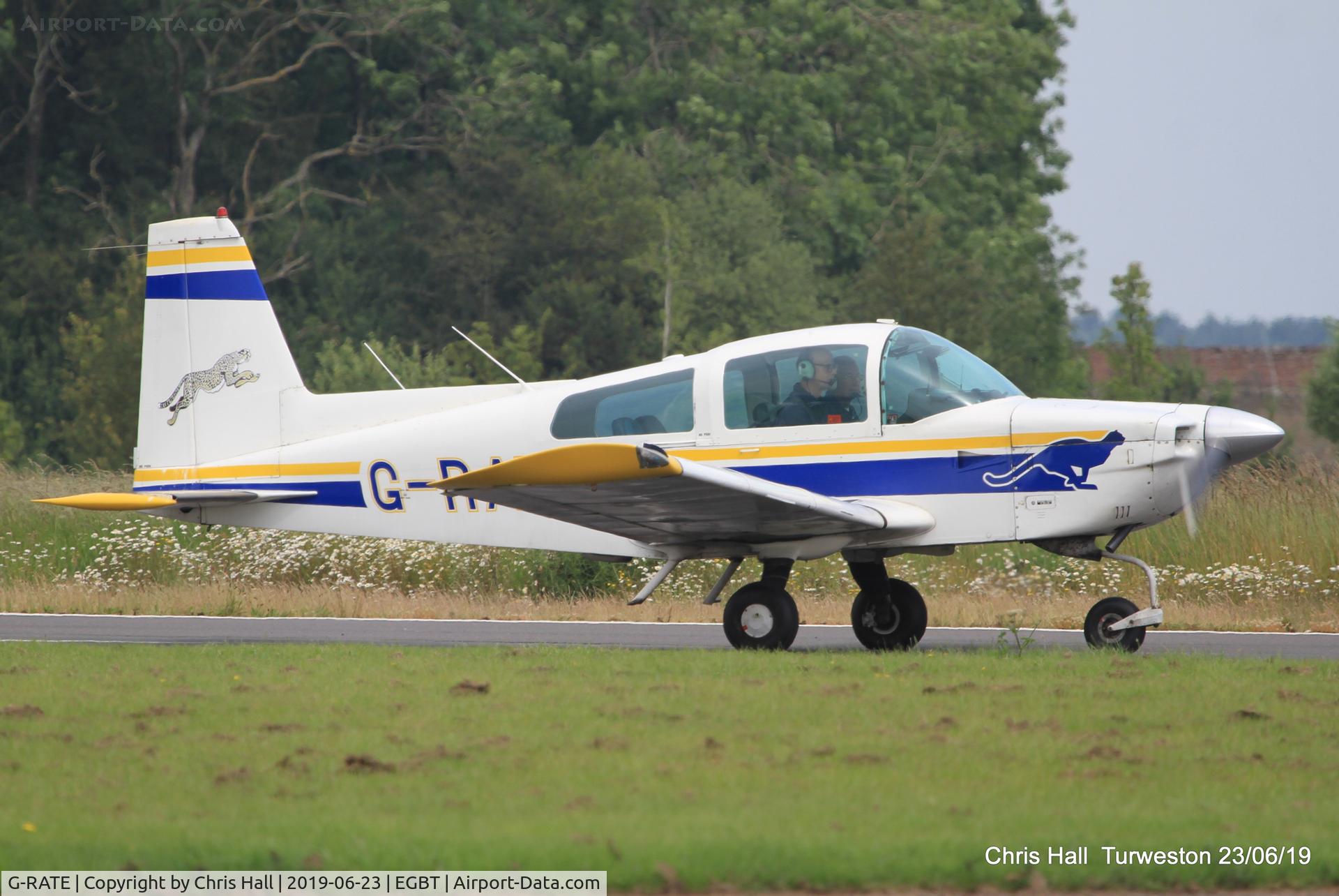 G-RATE, 1978 Grumman American AA-5A Cheetah C/N AA5A-0781, Turweston, Air Britain fly in