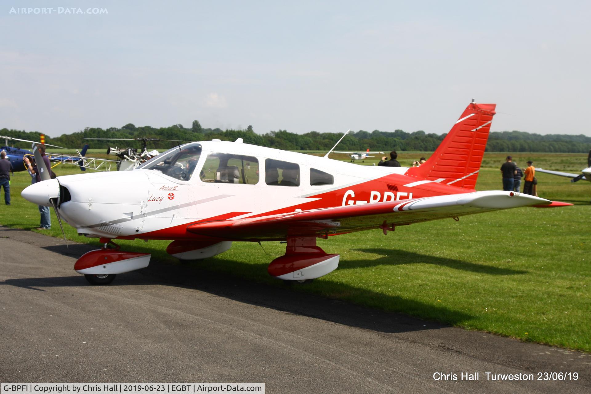 G-BPFI, 1979 Piper PA-28-181 Cherokee Archer II C/N 28-8090113, Turweston, Air Britain fly in