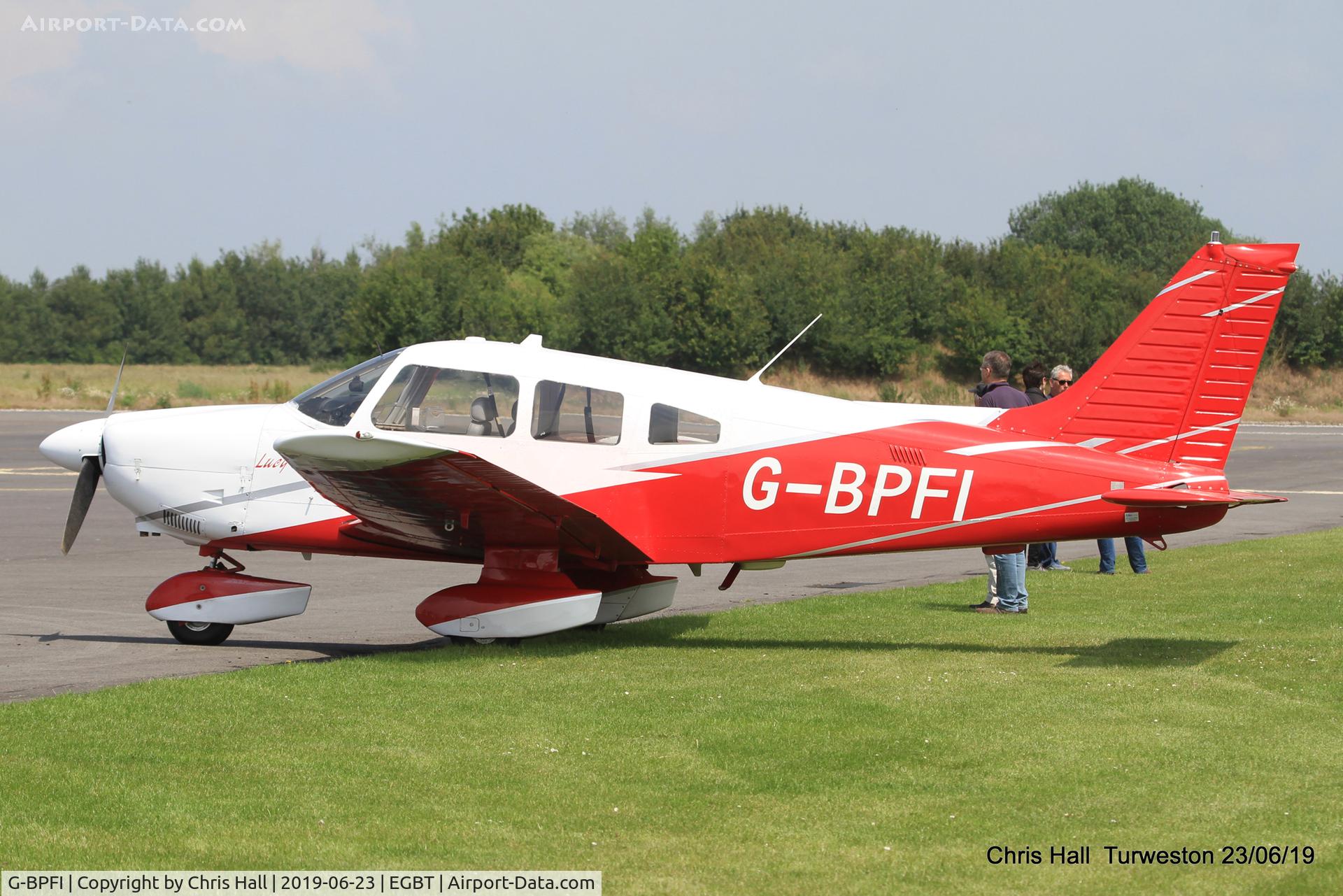 G-BPFI, 1979 Piper PA-28-181 Cherokee Archer II C/N 28-8090113, Turweston, Air Britain fly in