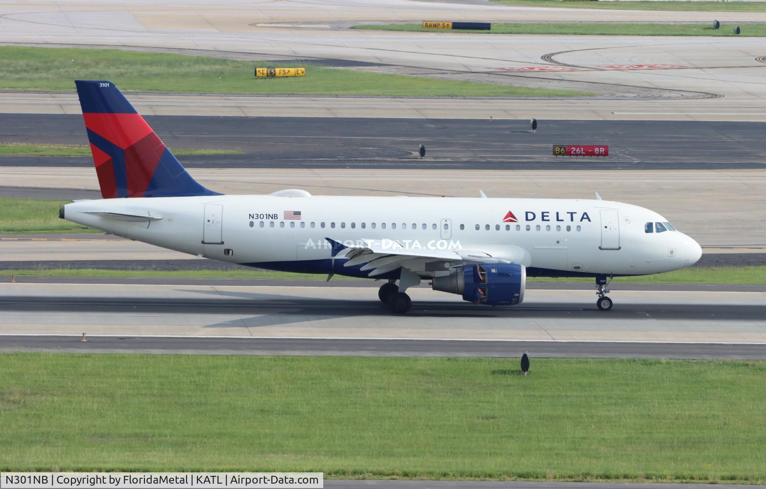 N301NB, 1999 Airbus A319-114 C/N 1058, DAL A319 zx oma-atl