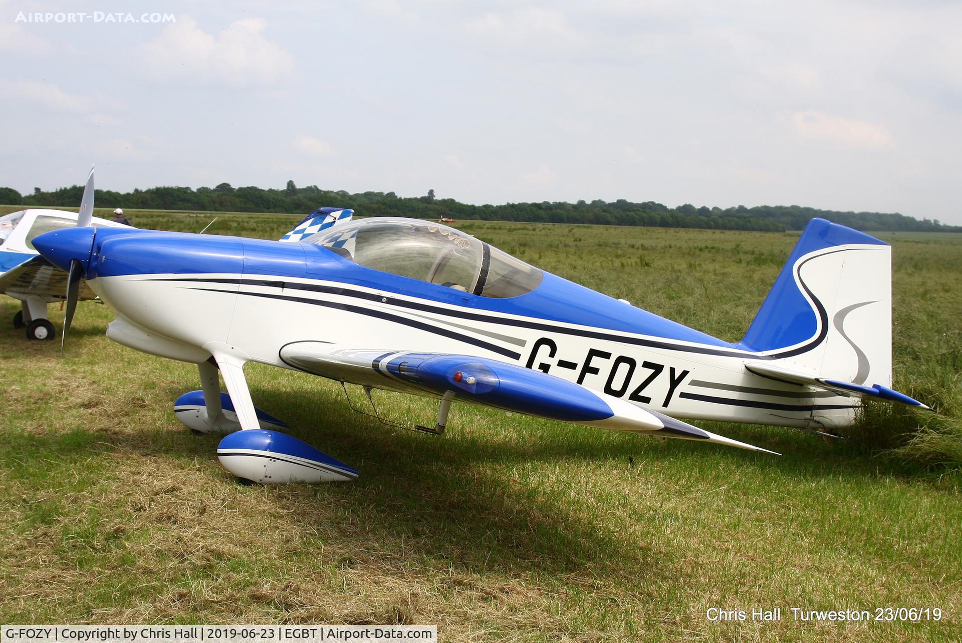 G-FOZY, 2012 Vans RV-7 C/N PFA 323-14150, Turweston, Air Britain fly in
