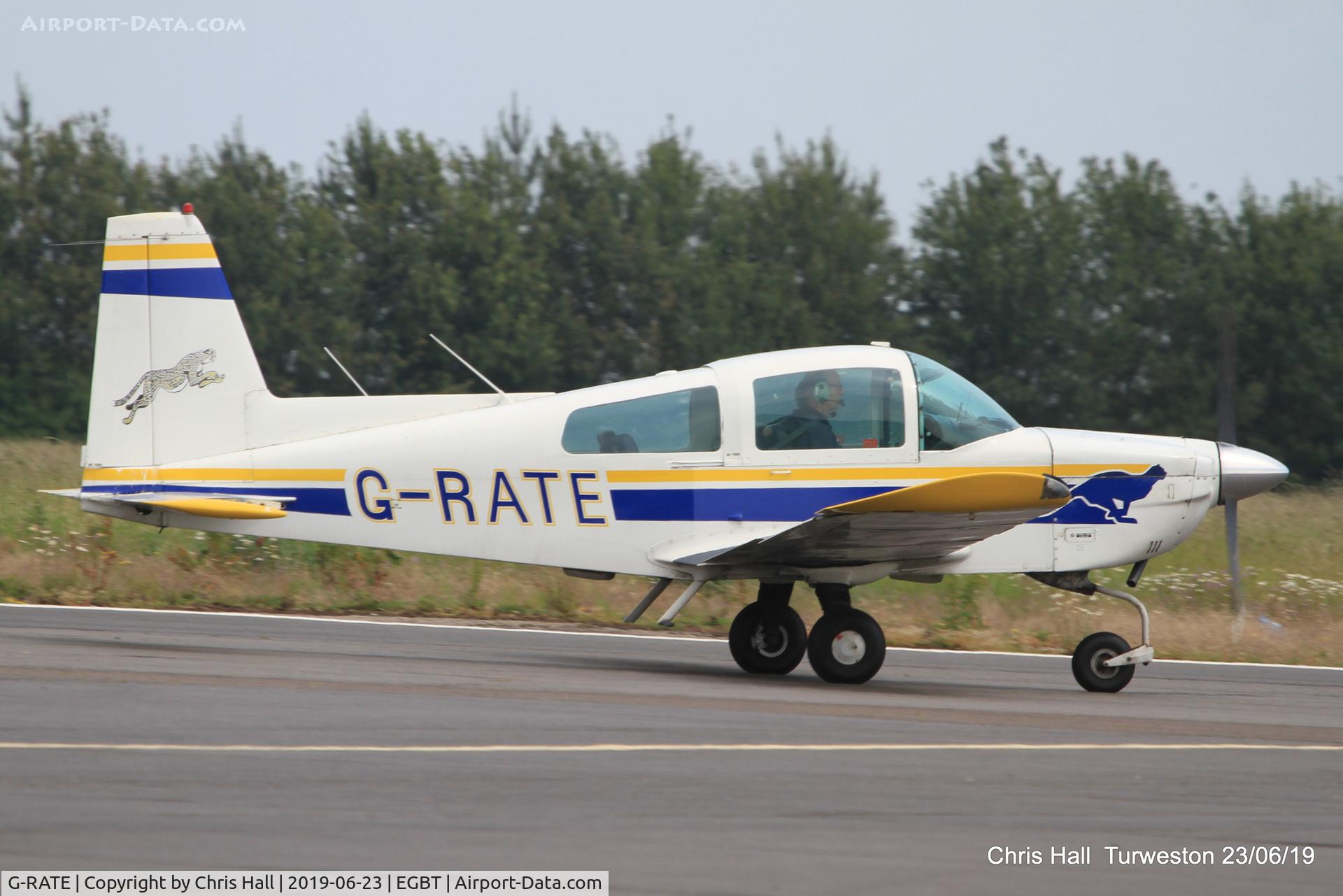 G-RATE, 1978 Grumman American AA-5A Cheetah C/N AA5A-0781, Turweston, Air Britain fly in