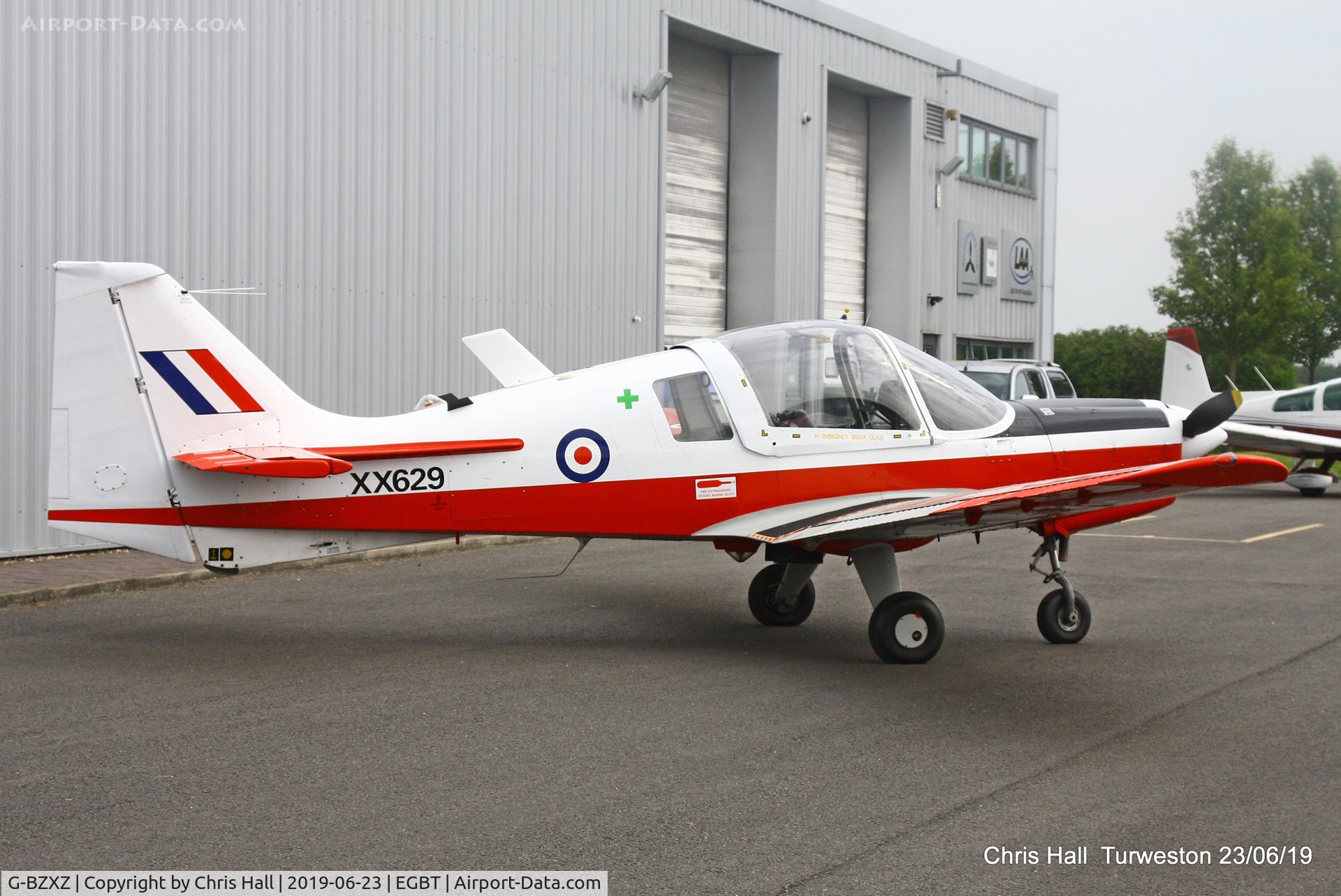 G-BZXZ, 1974 Scottish Aviation Bulldog T.1 C/N BH120/294, Turweston, Air Britain fly in