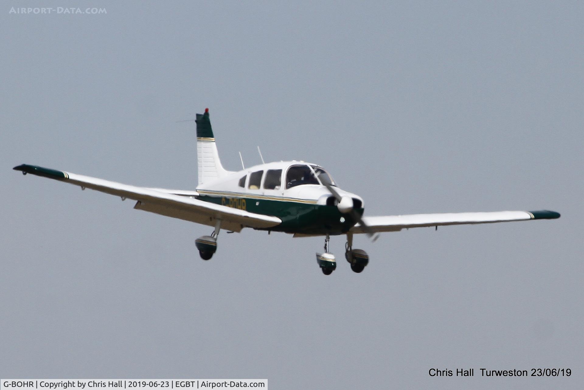 G-BOHR, 1974 Piper PA-28-151 Cherokee Warrior C/N 28-7515245, Turweston, Air Britain fly in