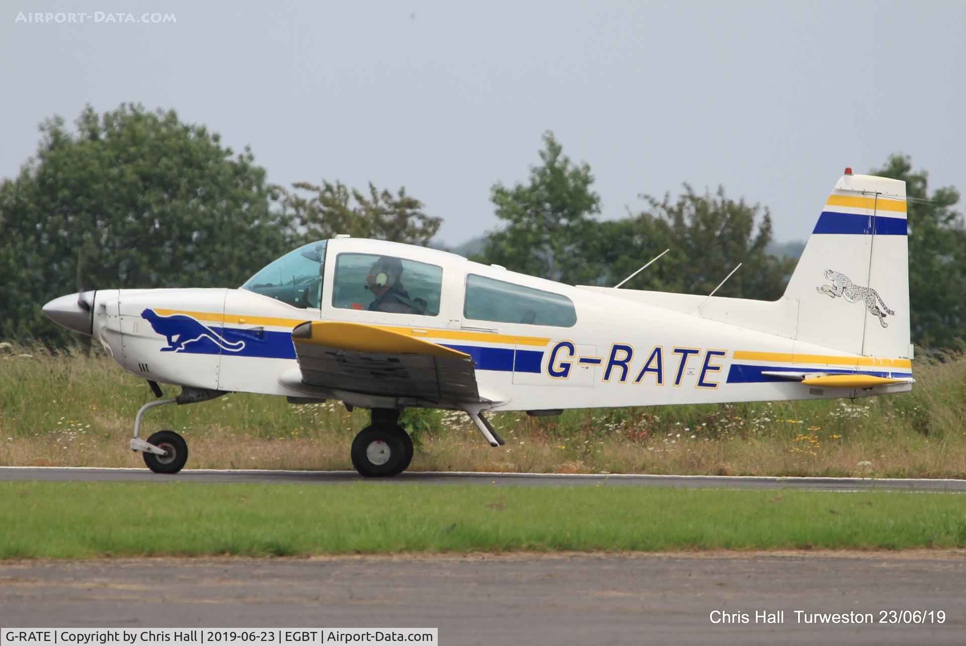 G-RATE, 1978 Grumman American AA-5A Cheetah C/N AA5A-0781, Turweston, Air Britain fly in