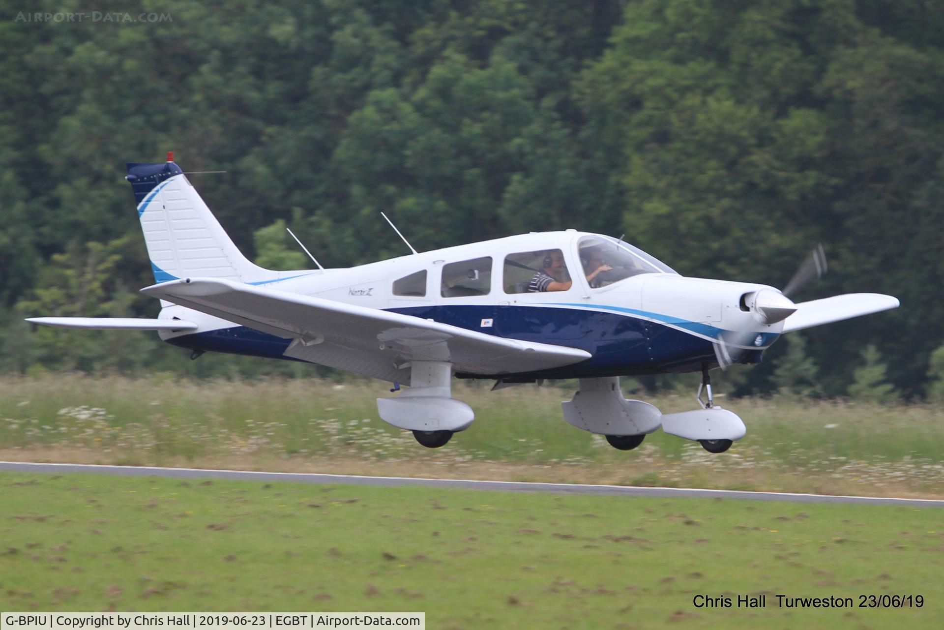 G-BPIU, 1979 Piper PA-28-161 Cherokee Warrior II C/N 28-7916303, Turweston, Air Britain fly in