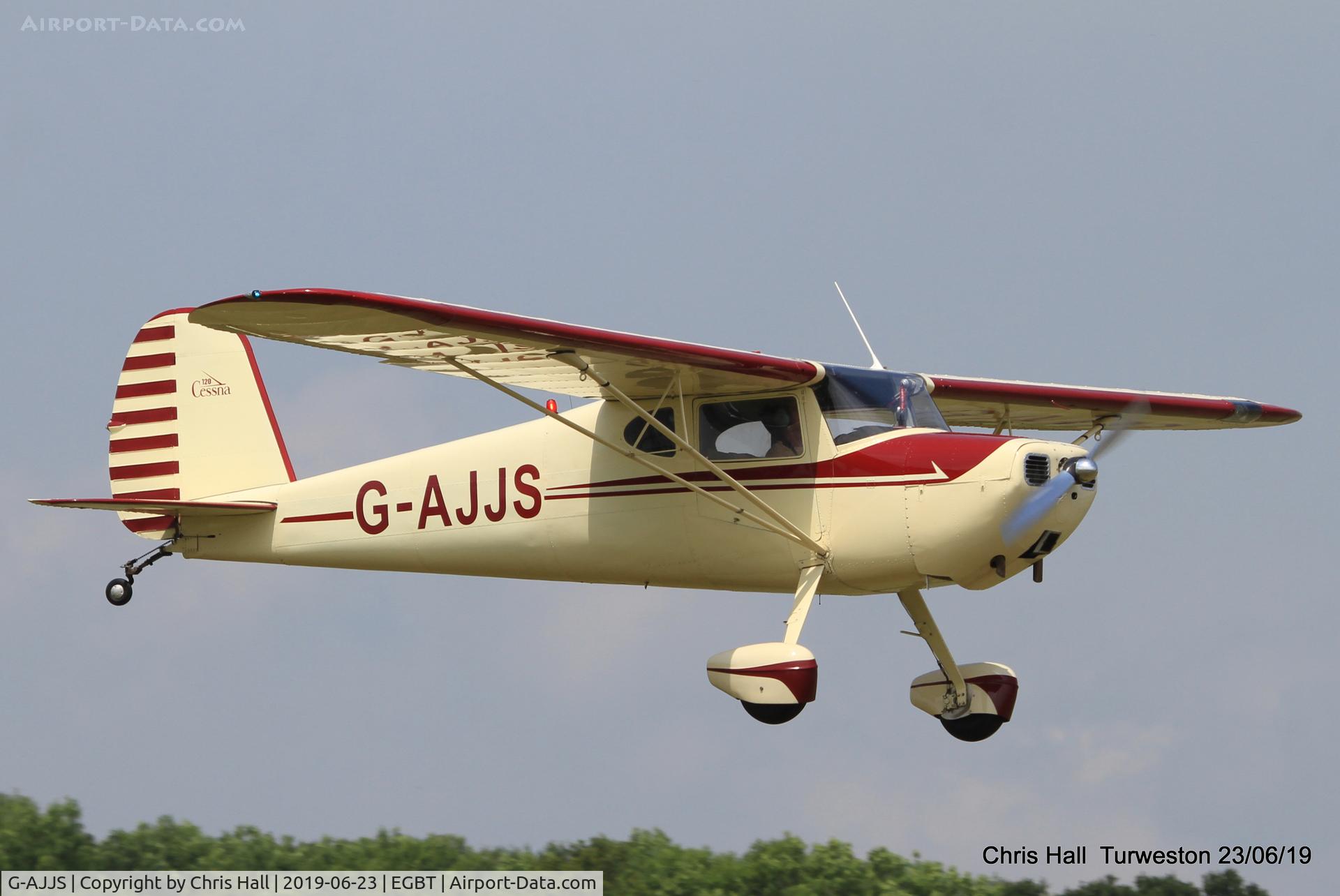 G-AJJS, 1947 Cessna 120 C/N 13047, Turweston, Air Britain fly in