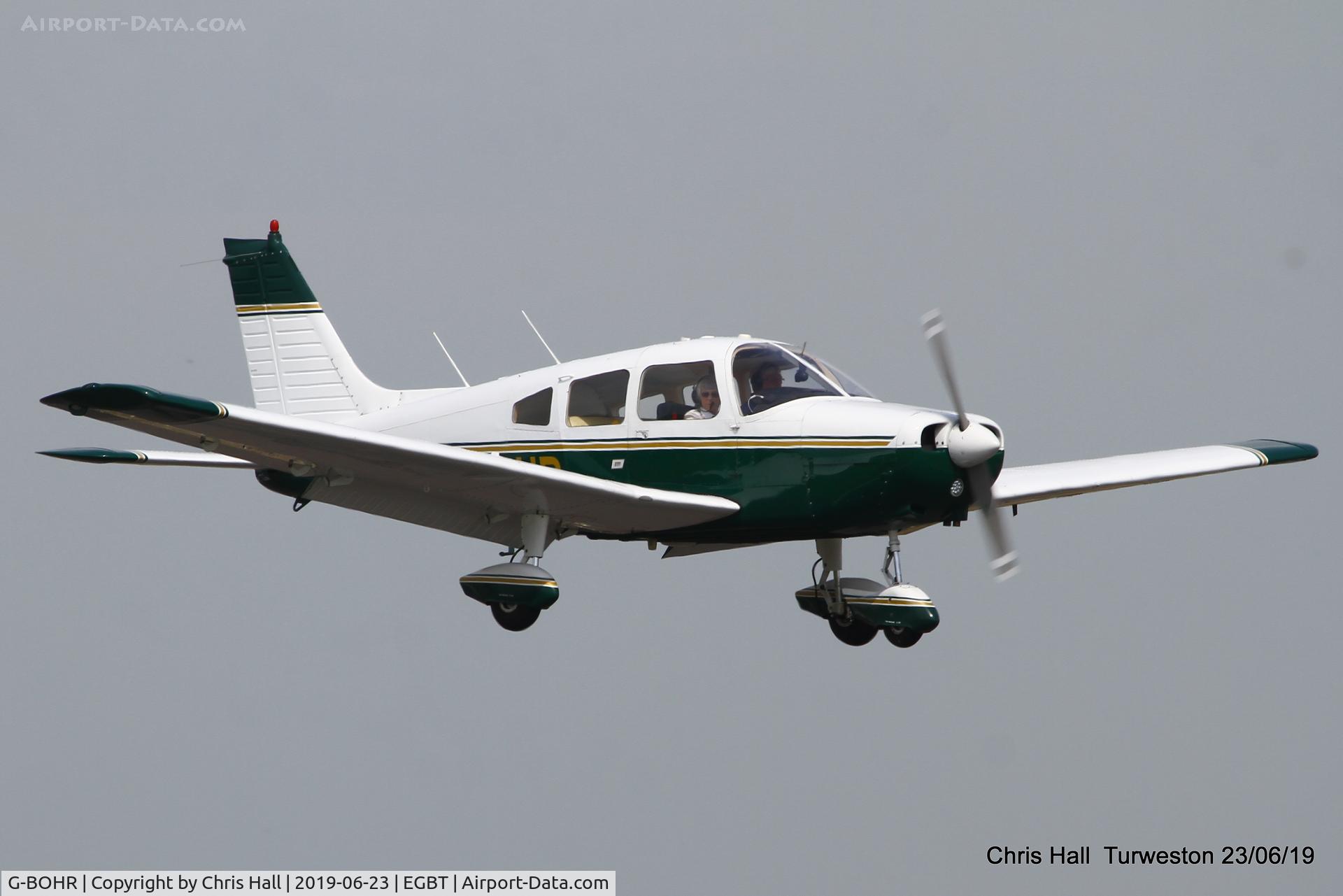 G-BOHR, 1974 Piper PA-28-151 Cherokee Warrior C/N 28-7515245, Turweston, Air Britain fly in