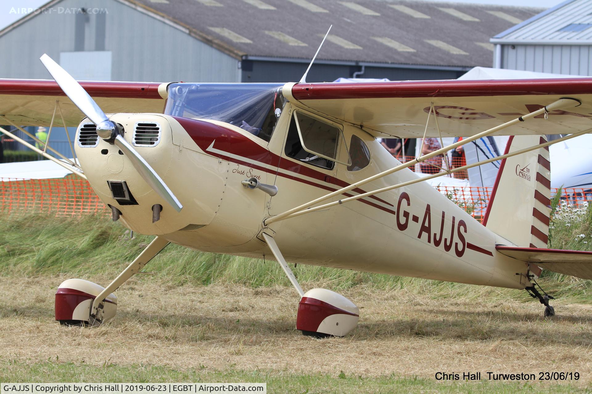 G-AJJS, 1947 Cessna 120 C/N 13047, Turweston, Air Britain fly in