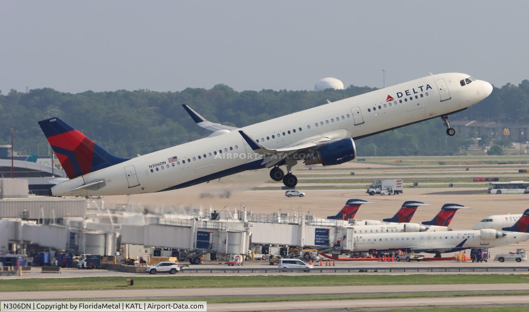 N306DN, 2016 Airbus A321-211 C/N 7165, DAL A321 zx atl-jfk