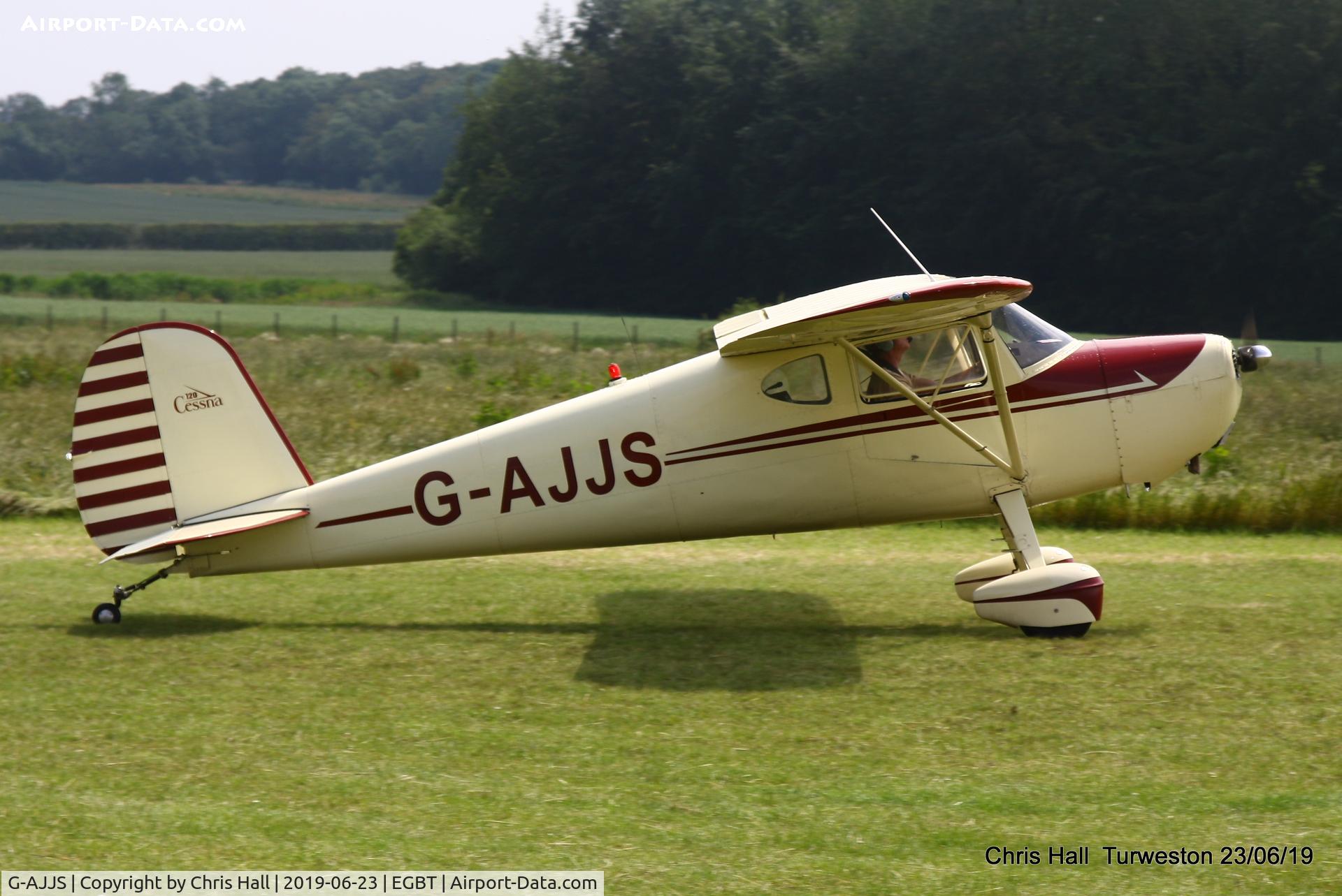 G-AJJS, 1947 Cessna 120 C/N 13047, Turweston, Air Britain fly in