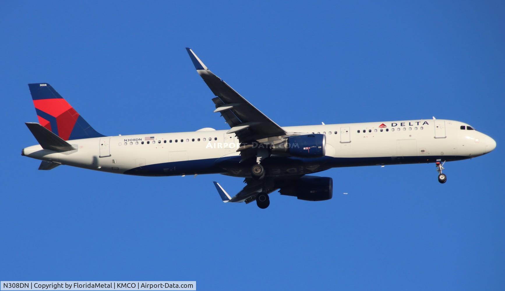 N308DN, 2016 Airbus A321-211 C/N 7233, DAL A321 zx lga-mco