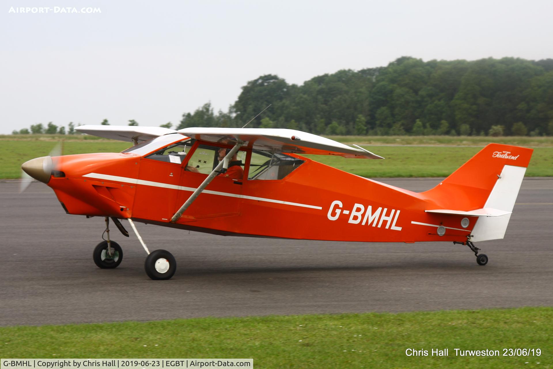 G-BMHL, 1986 Wittman W-8 Tailwind C/N PFA 031-10503, Turweston, Air Britain fly in