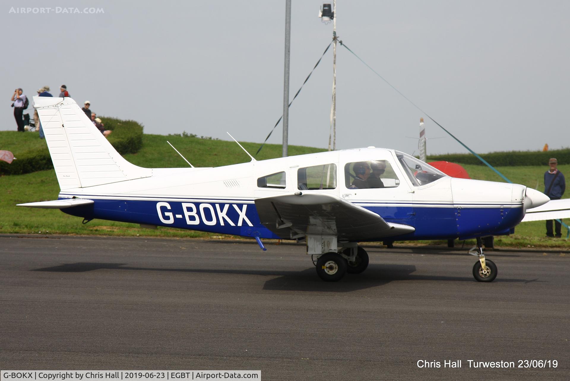 G-BOKX, 1978 Piper PA-28-161 Cherokee Warrior II C/N 28-7816680, Turweston, Air Britain fly in
