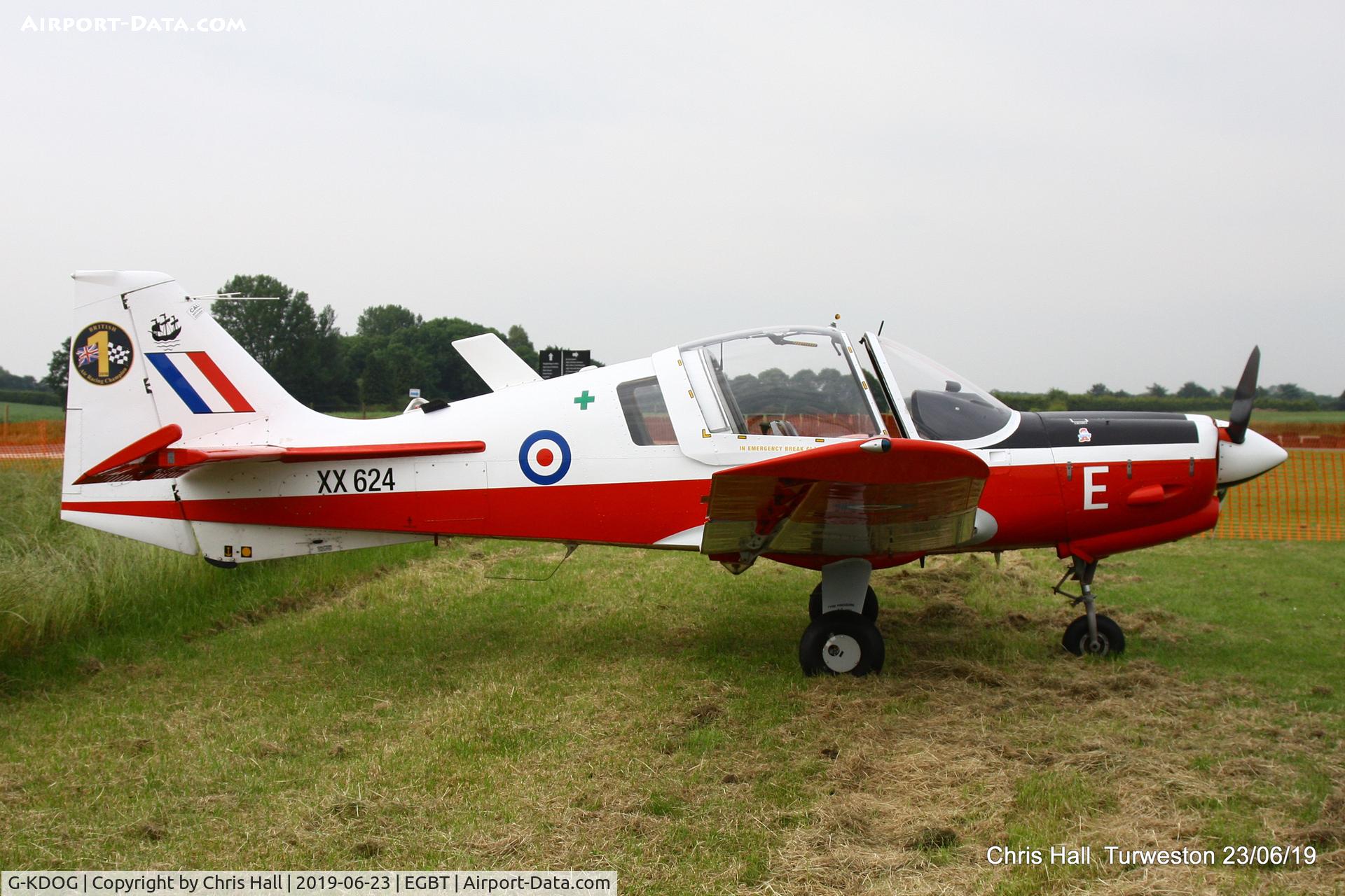 G-KDOG, 1973 Scottish Aviation Bulldog Series 120 Model 121 C/N BH120/289, Turweston, Air Britain fly in