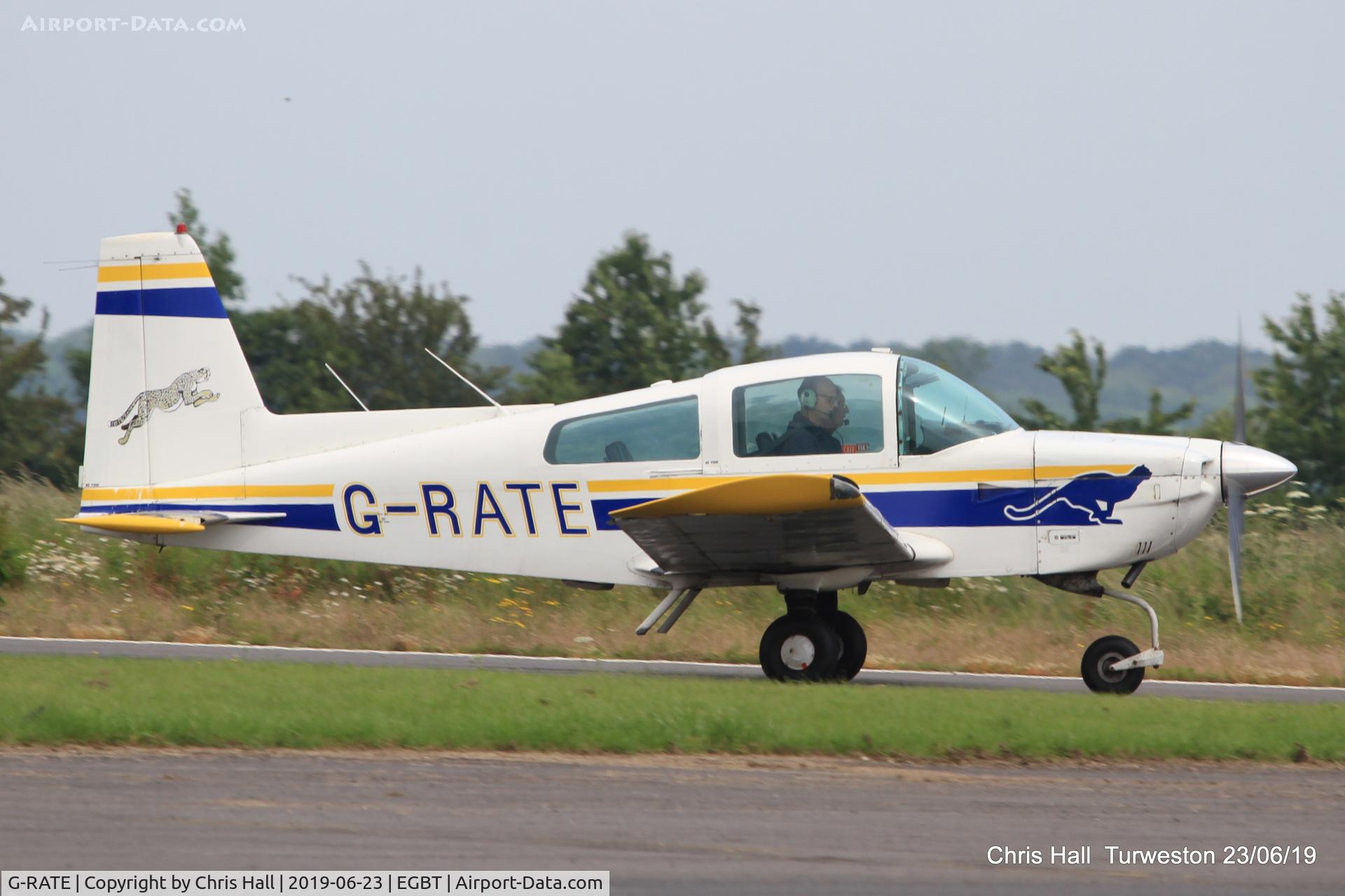 G-RATE, 1978 Grumman American AA-5A Cheetah C/N AA5A-0781, Turweston, Air Britain fly in