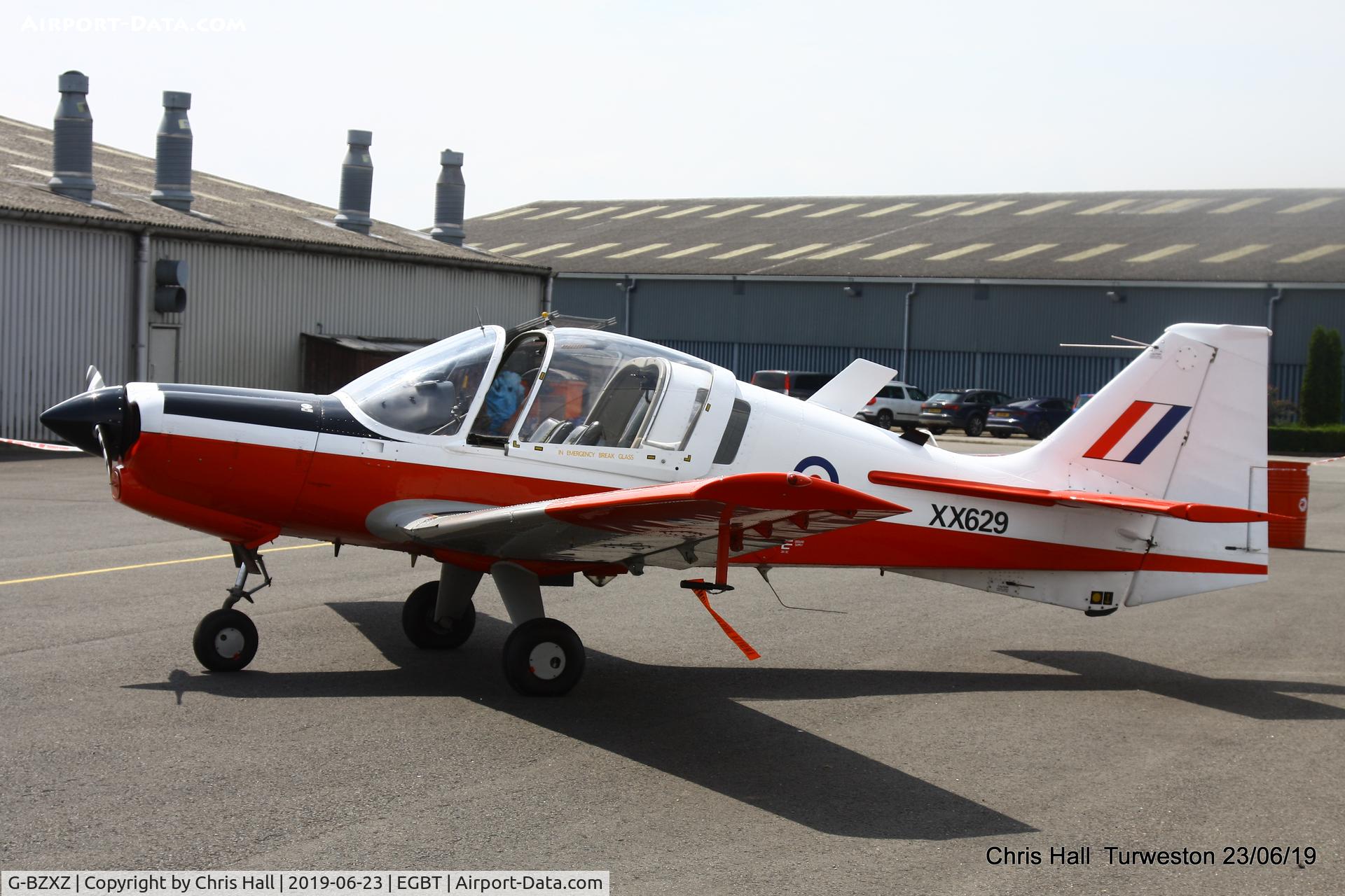 G-BZXZ, 1974 Scottish Aviation Bulldog T.1 C/N BH120/294, Turweston, Air Britain fly in