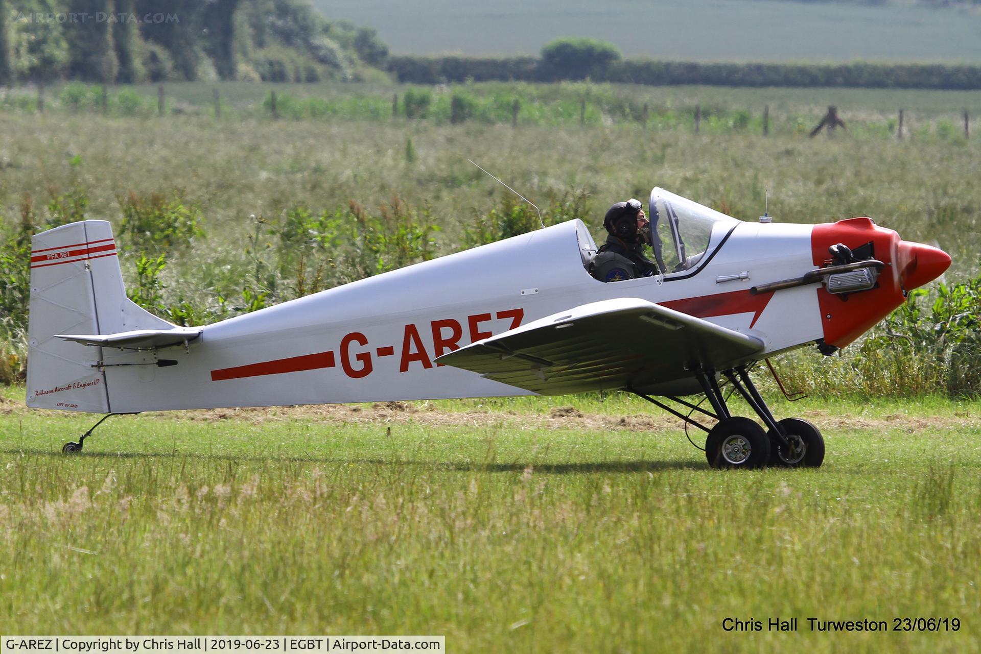G-AREZ, 1960 Rollason Druine D.31 Turbulent C/N PFA 561, Turweston, Air Britain fly in