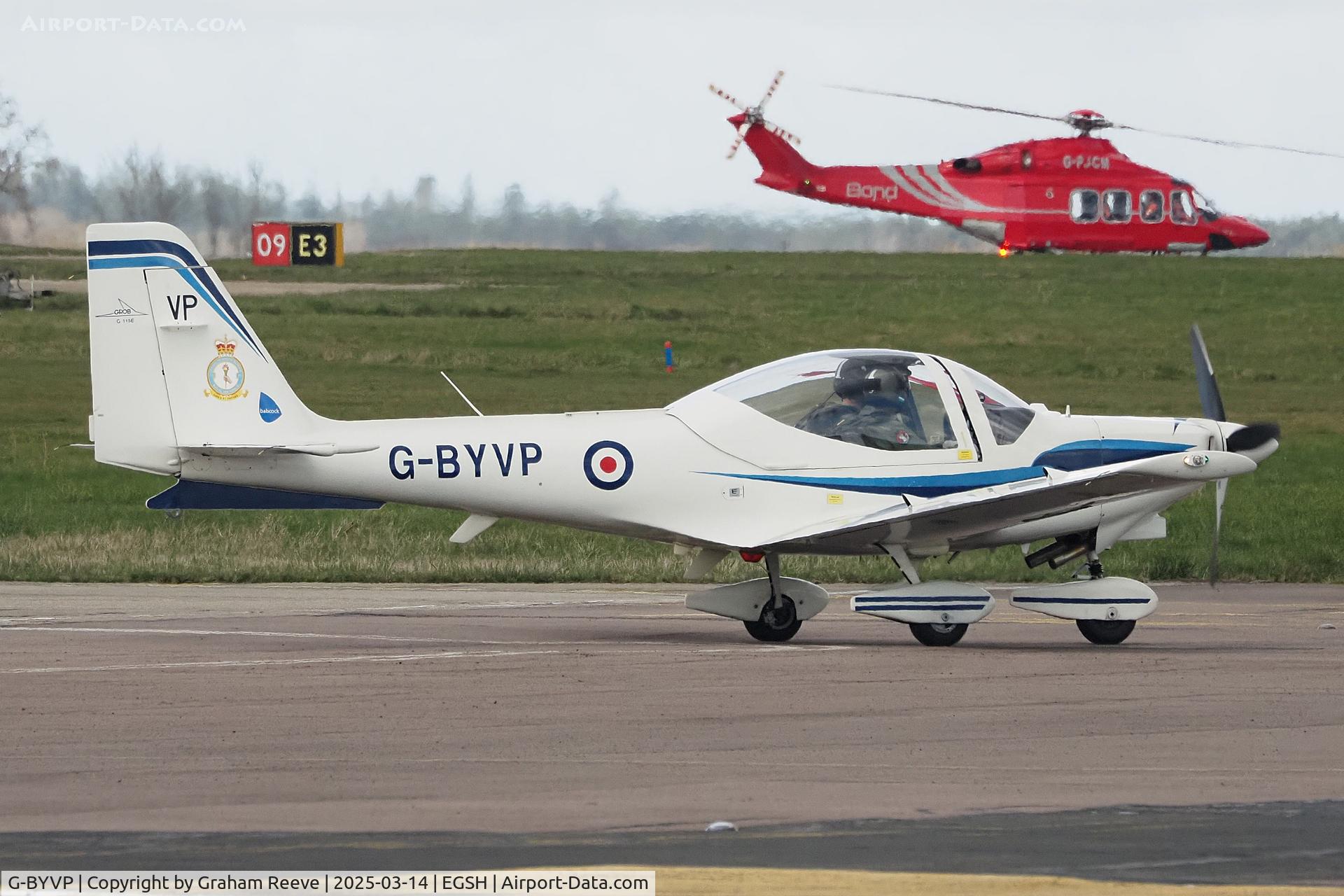 G-BYVP, 2000 Grob G-115E Tutor T1 C/N 82126/E, Parked at Norwich.