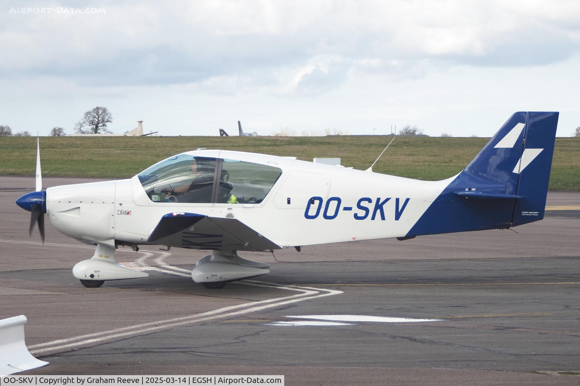 OO-SKV, 2021 Robin DR-400-140B Major Major C/N 2757, Just landed at Norwich.