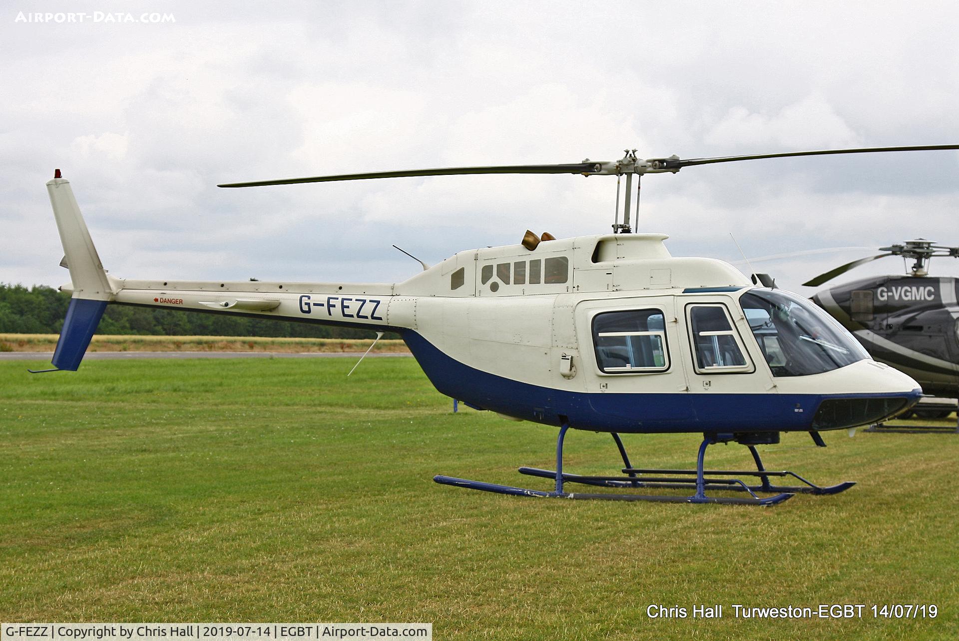 G-FEZZ, 1970 Agusta AB-206B JetRanger II C/N 8317, Turweston, British Grand Prix weekend