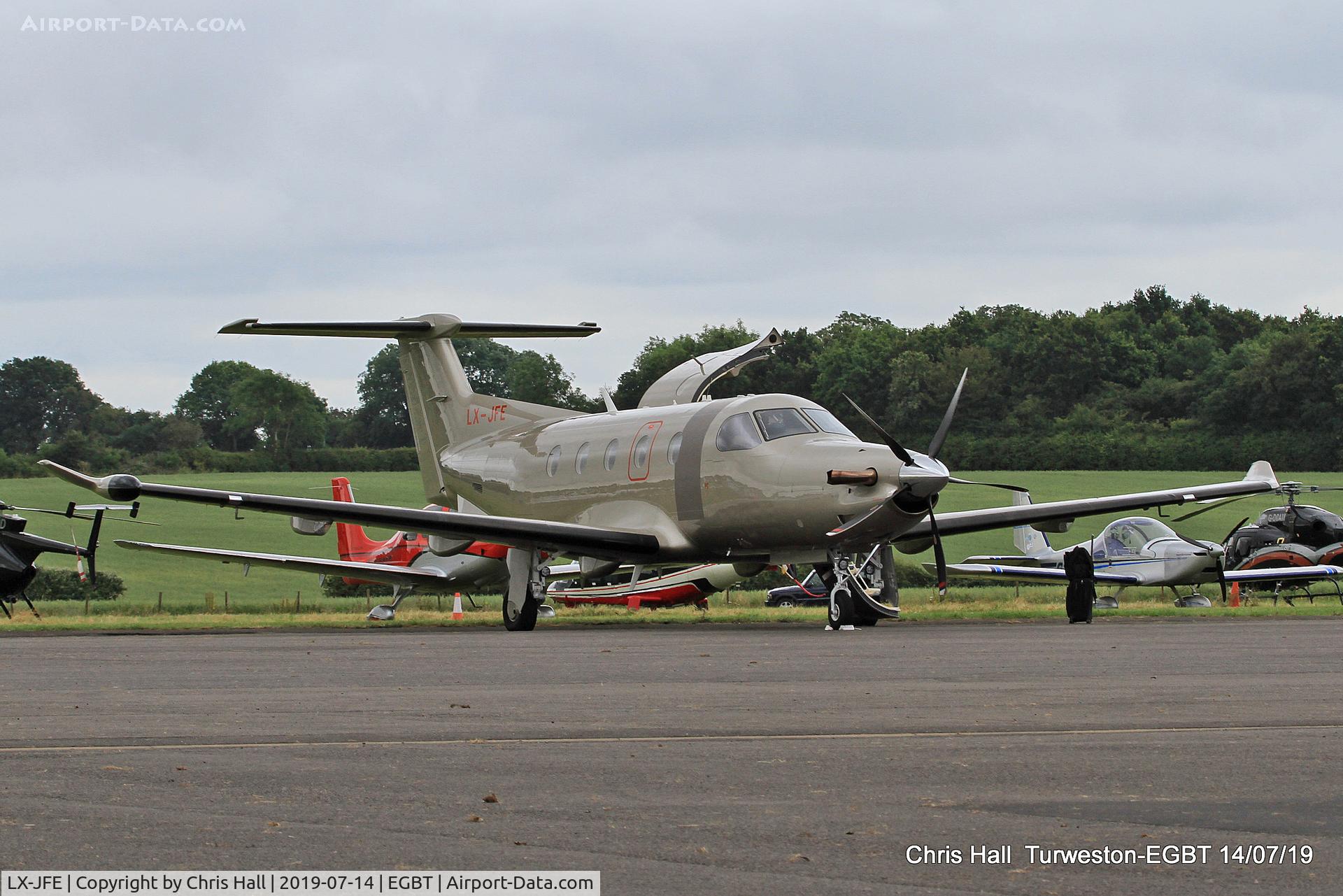 LX-JFE, 2018 Pilatus PC-12/47E C/N 1789, Turweston, British Grand Prix weekend