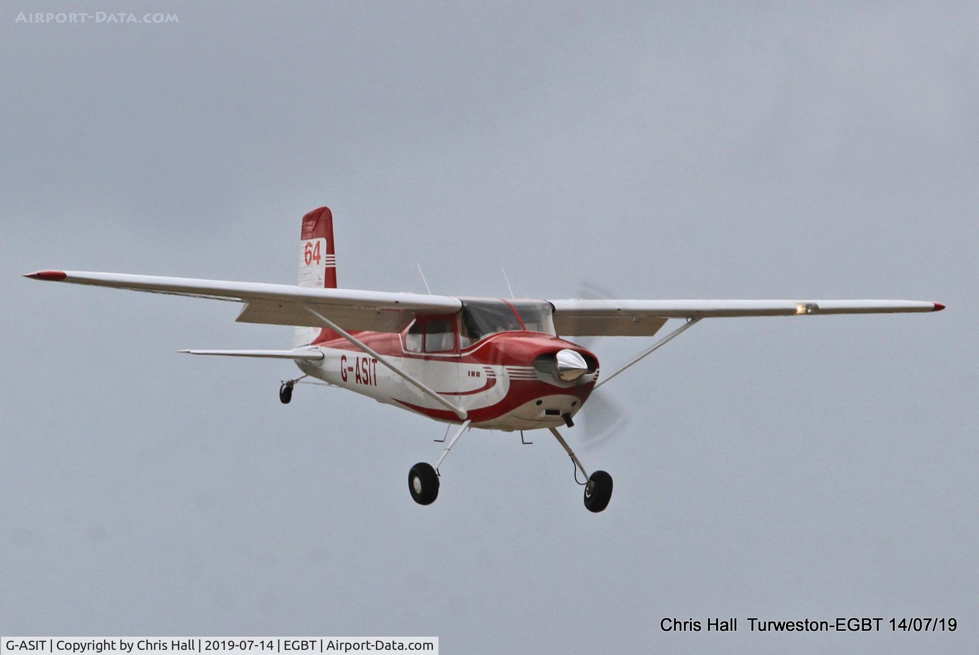 G-ASIT, 1956 Cessna 180 C/N 32567, Turweston, British Grand Prix weekend
