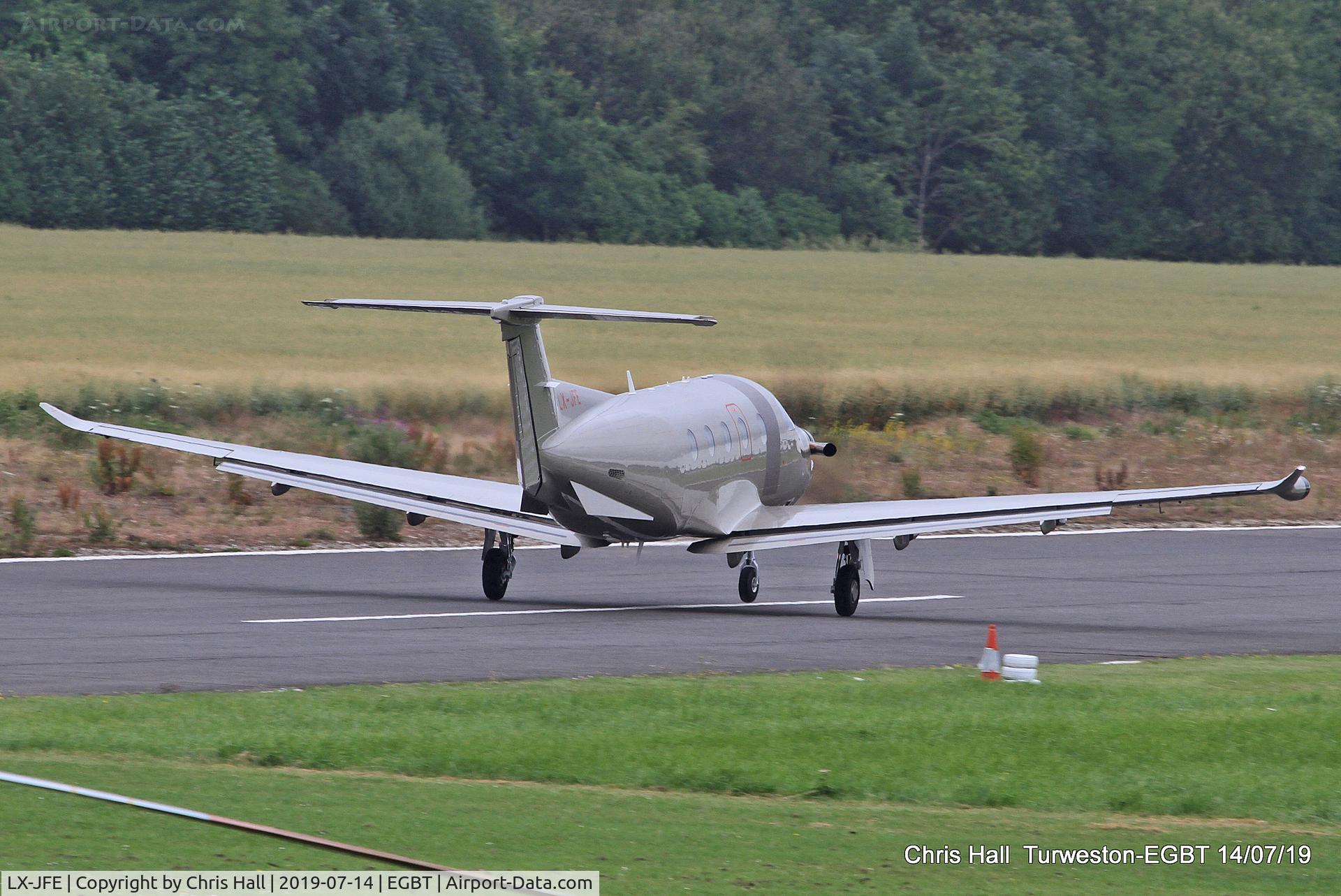 LX-JFE, 2018 Pilatus PC-12/47E C/N 1789, Turweston, British Grand Prix weekend
