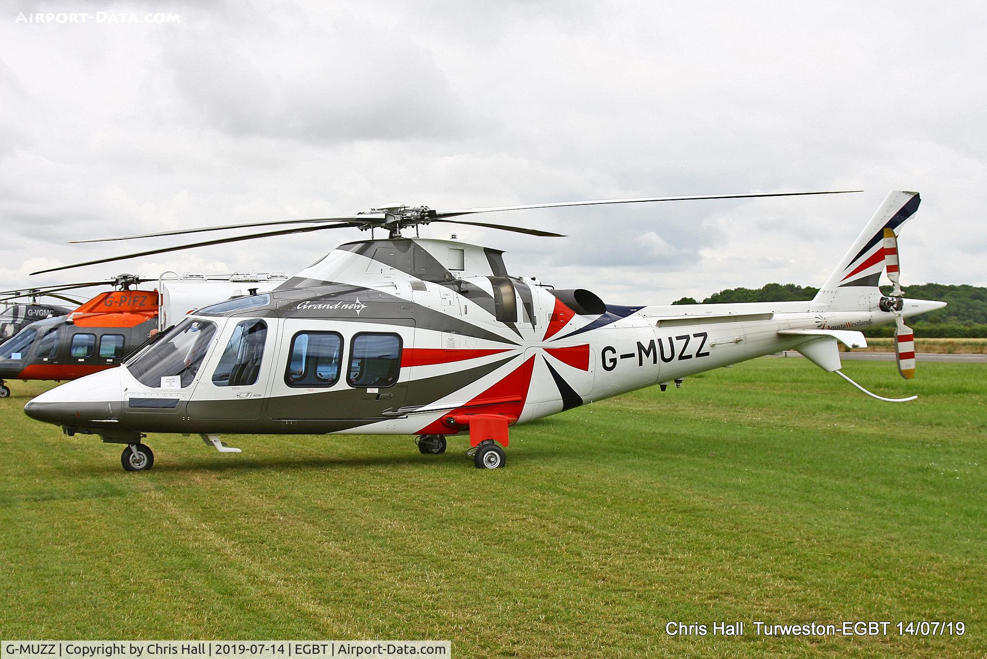 G-MUZZ, 2013 AgustaWestland AW-109SP GrandNew C/N 22325, Turweston, British Grand Prix weekend