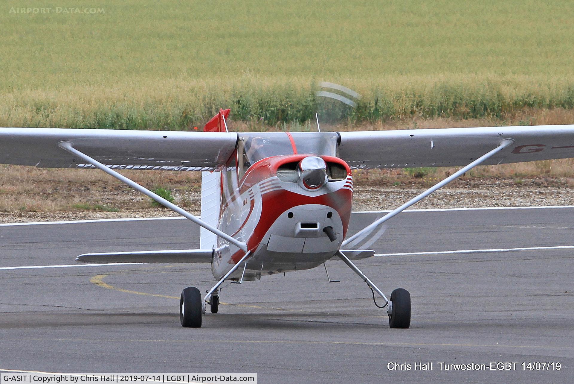 G-ASIT, 1956 Cessna 180 C/N 32567, Turweston, British Grand Prix weekend