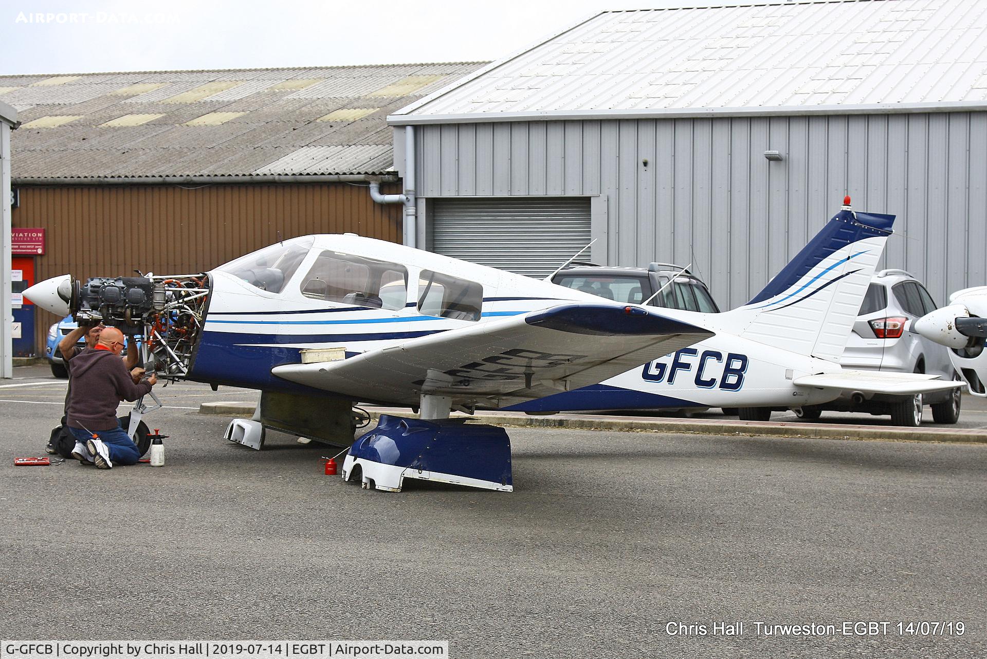 G-GFCB, 1989 Piper PA-28-161 Cadet C/N 2841101, Turweston, British Grand Prix weekend