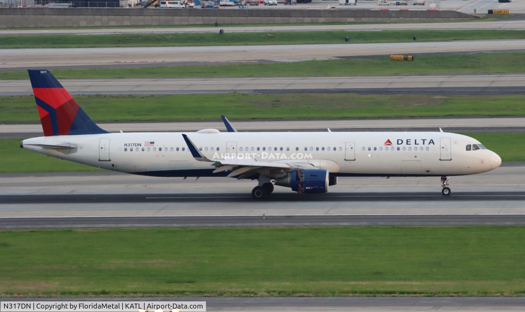 N317DN, 2017 Airbus A321-211 C/N 7373, DAL A321 zx phl-atl