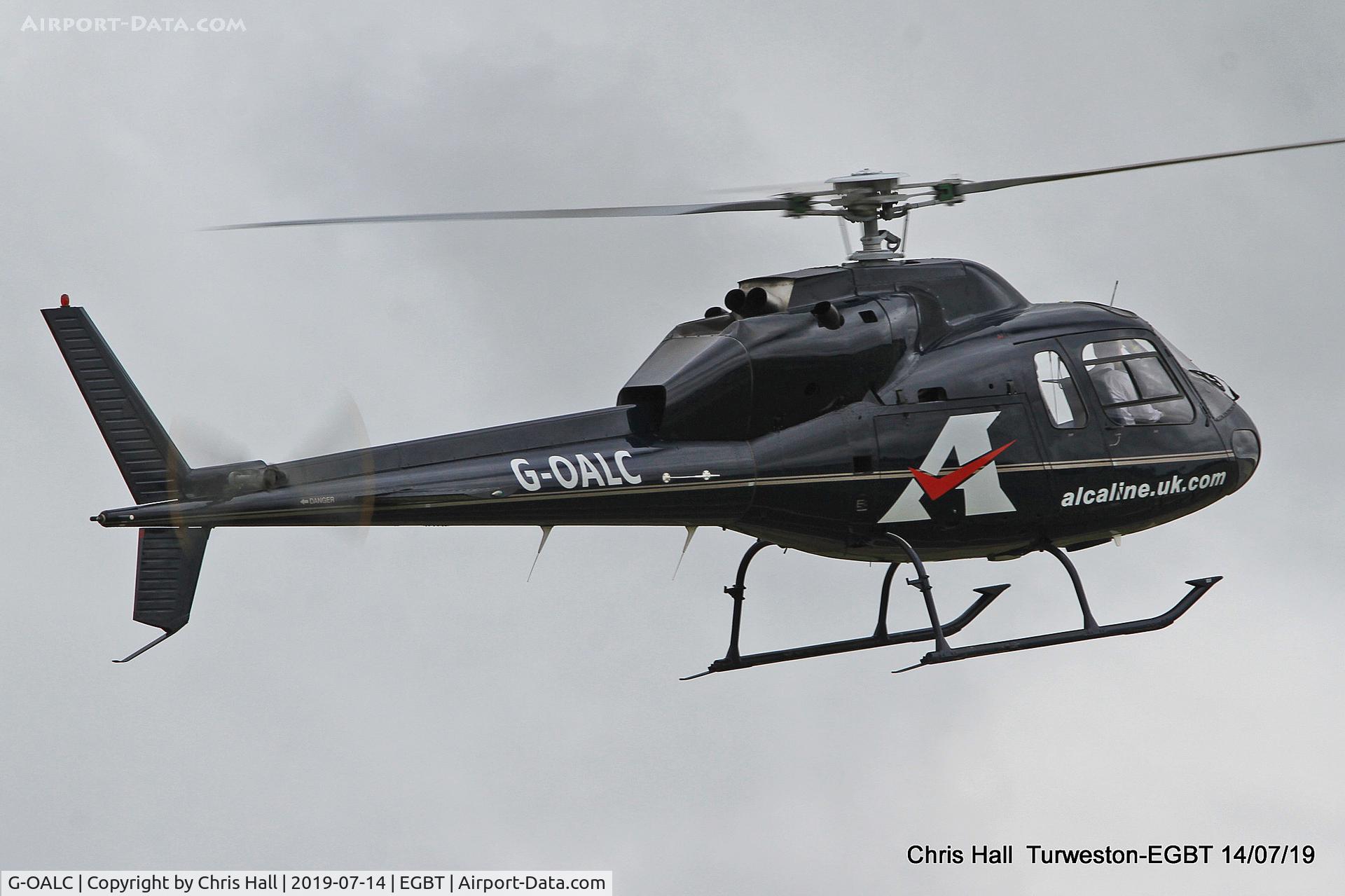 G-OALC, 1985 Aerospatiale AS-355F-1 Twin Ecureuil C/N 5327, Turweston, British Grand Prix weekend