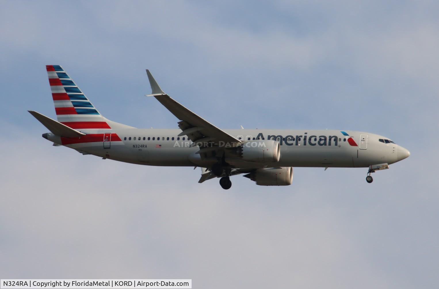 N324RA, 2017 Boeing 737-8 MAX C/N 44459, AAL 737-8 zx sna-ord