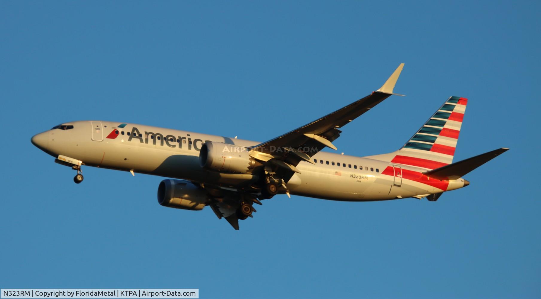 N323RM, 2018 Boeing 737-8 MAX C/N 44453, AAL 737-8 zx ord-tpa