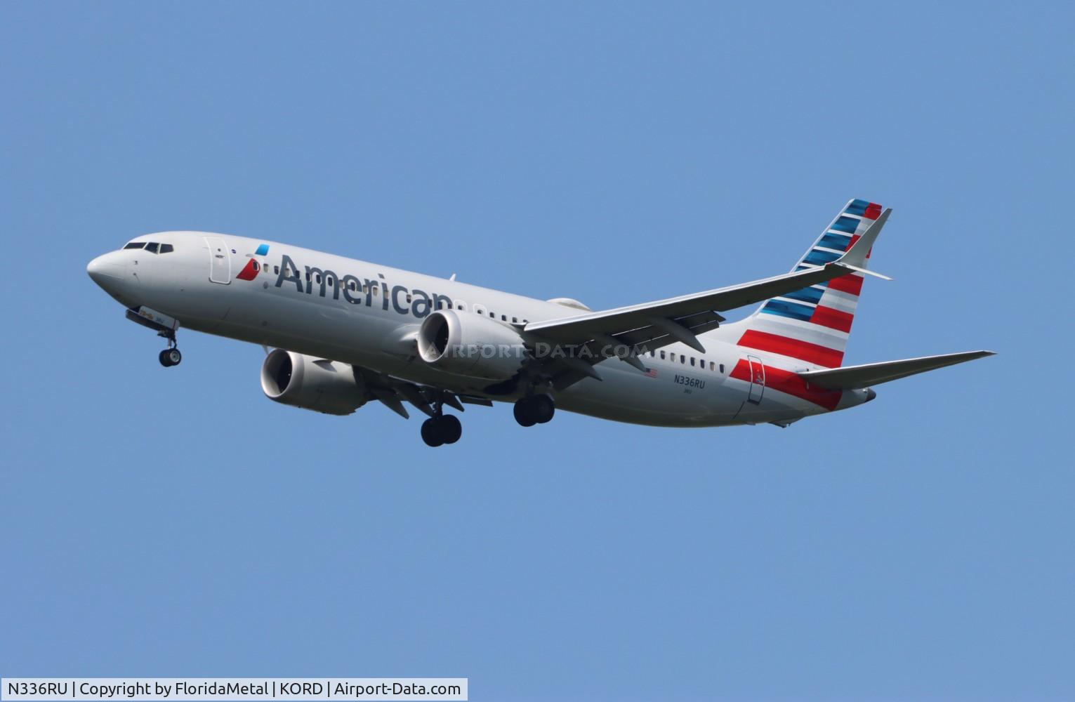 N336RU, 2018 Boeing 737-8 MAX C/N 44460, AAL 737-8 zx mia-ord
