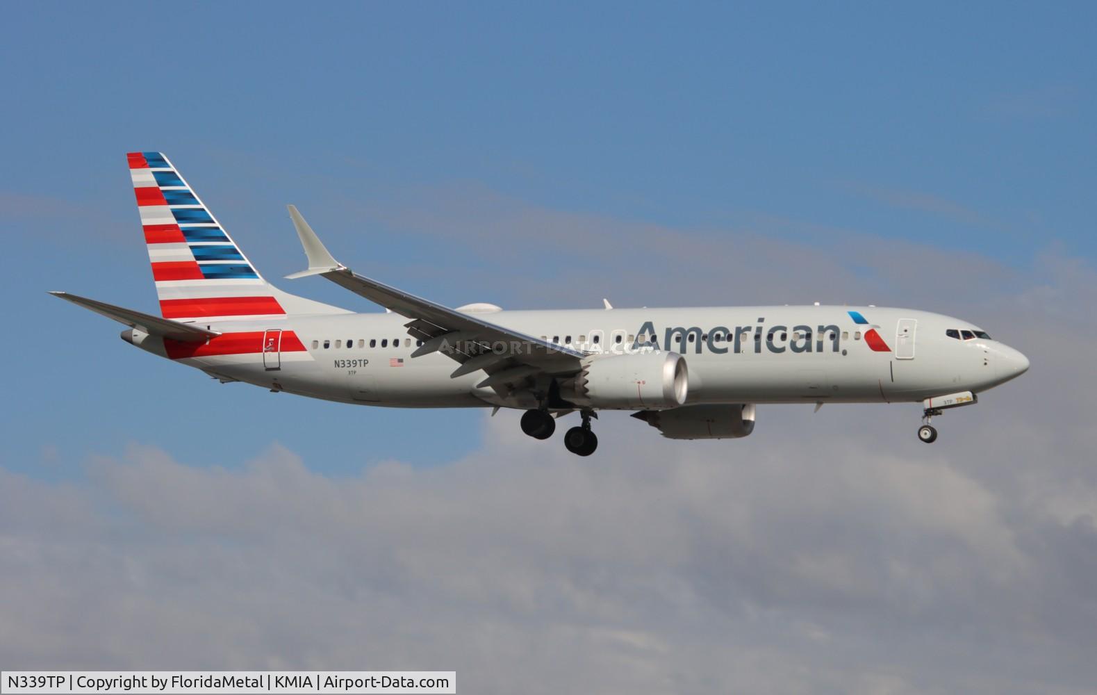 N339TP, 2023 Boeing 737-8 MAX C/N 44486, AAL 737-8 zx mde,skrg-mia