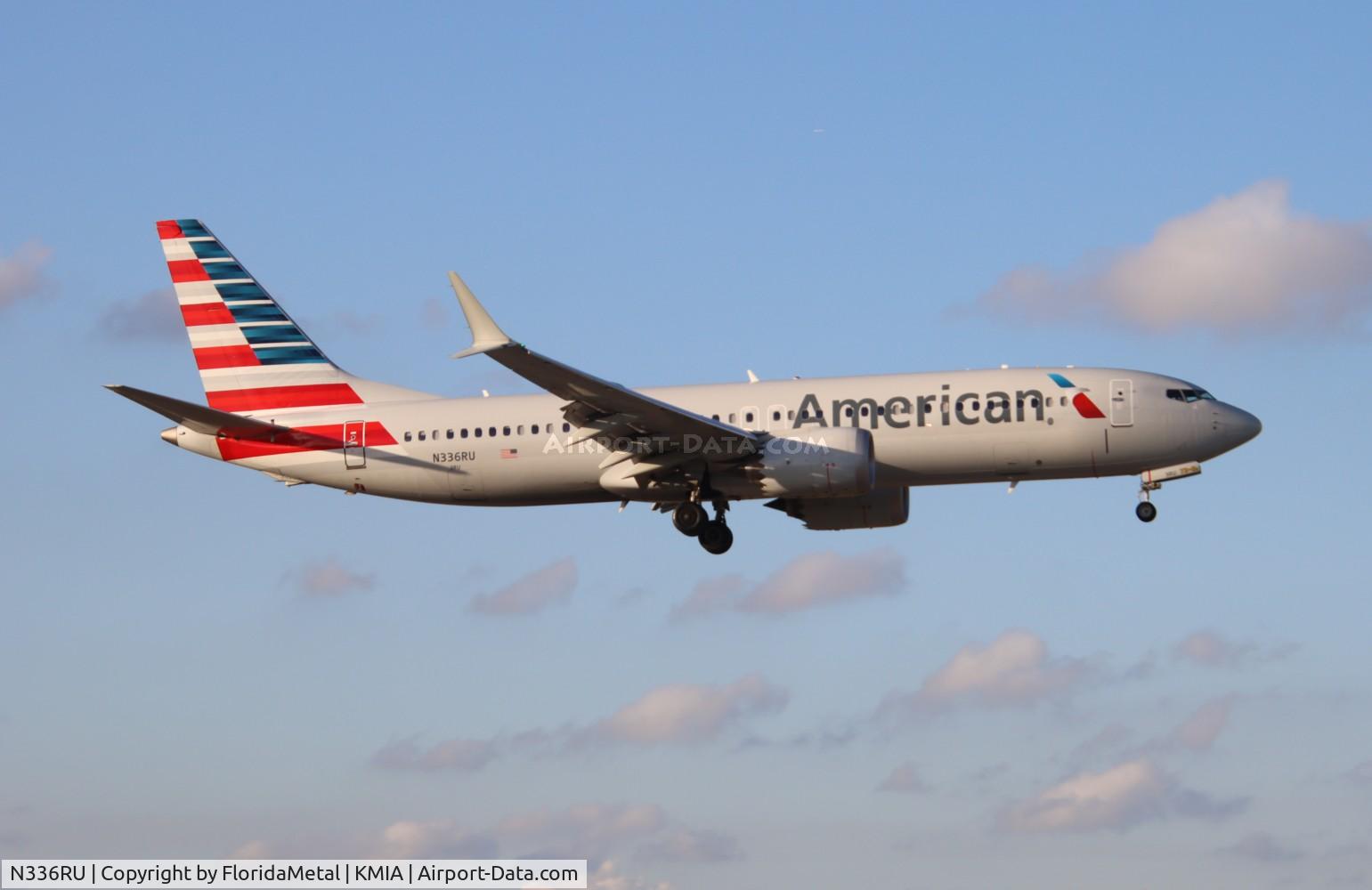 N336RU, 2018 Boeing 737-8 MAX C/N 44460, AAL 737-8 zx anu, tapa-mia