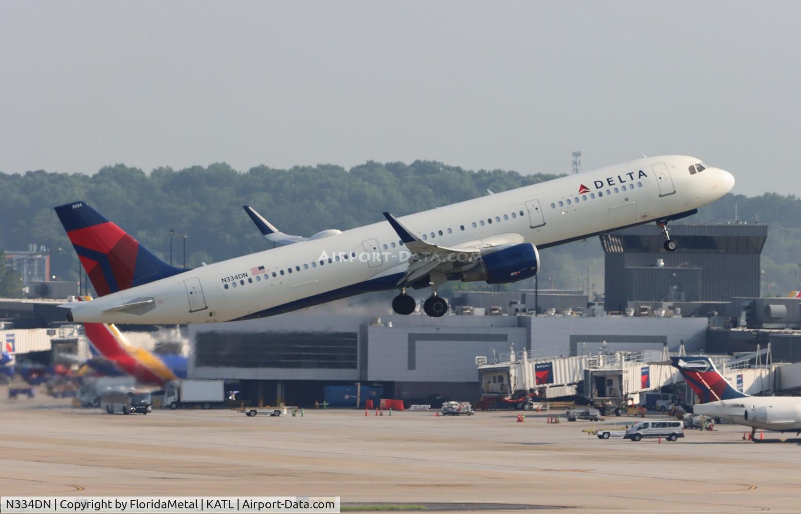 N334DN, 2017 Airbus A321-211 C/N 8040, DAL A321 zx atl-dtw