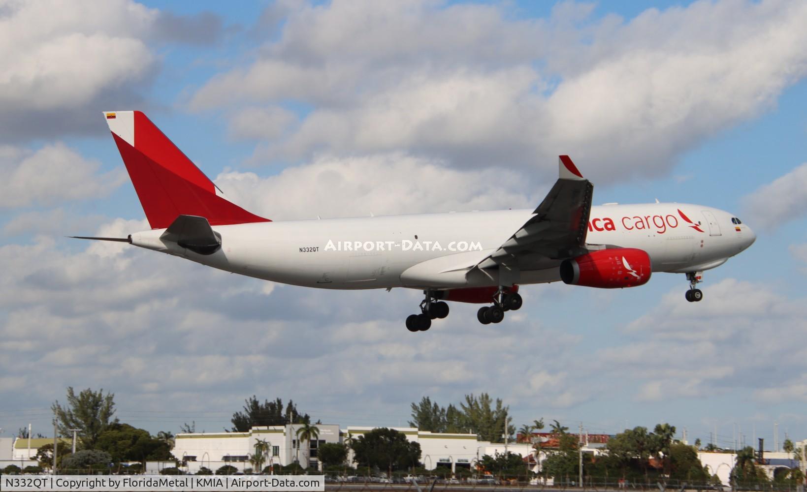 N332QT, 2013 Airbus A330-243F C/N 1428, Avianca Cargo A330-200F zx scl, scel-mia