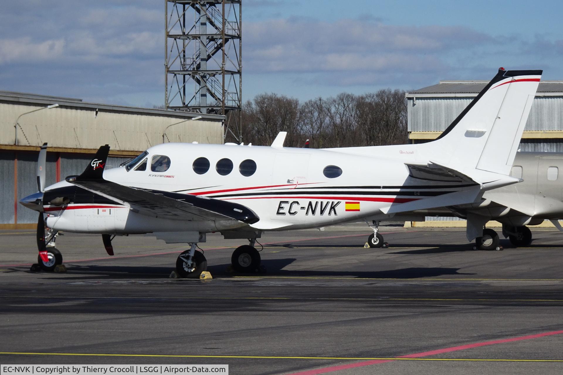 EC-NVK, 2013 Beechcraft C90GTI King Air C/N LJ-2085, Parked at Geneva Airport