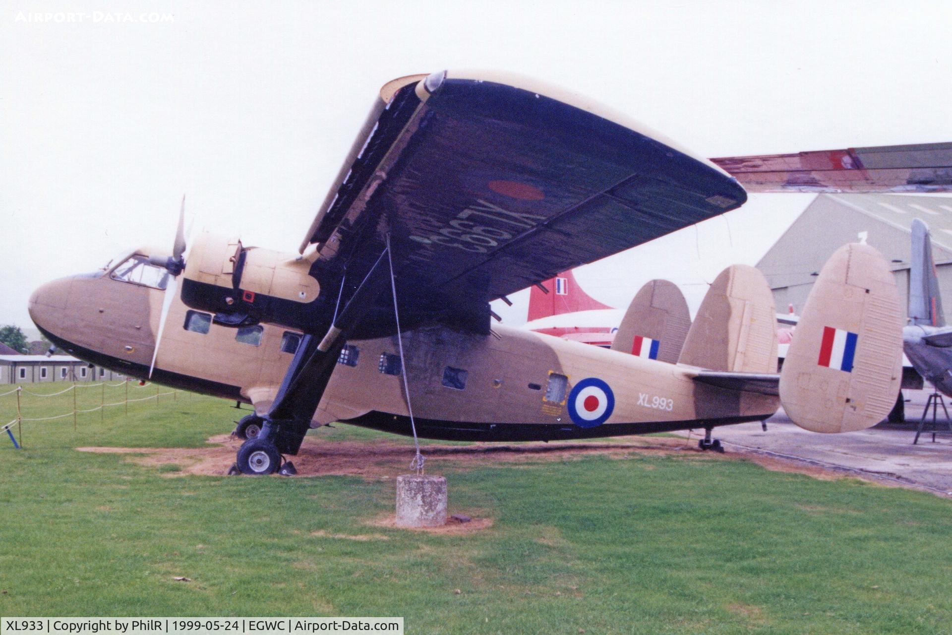 XL933, , XL993 SA Twin Pioneer CC1 RAF Cosford 24.05.99