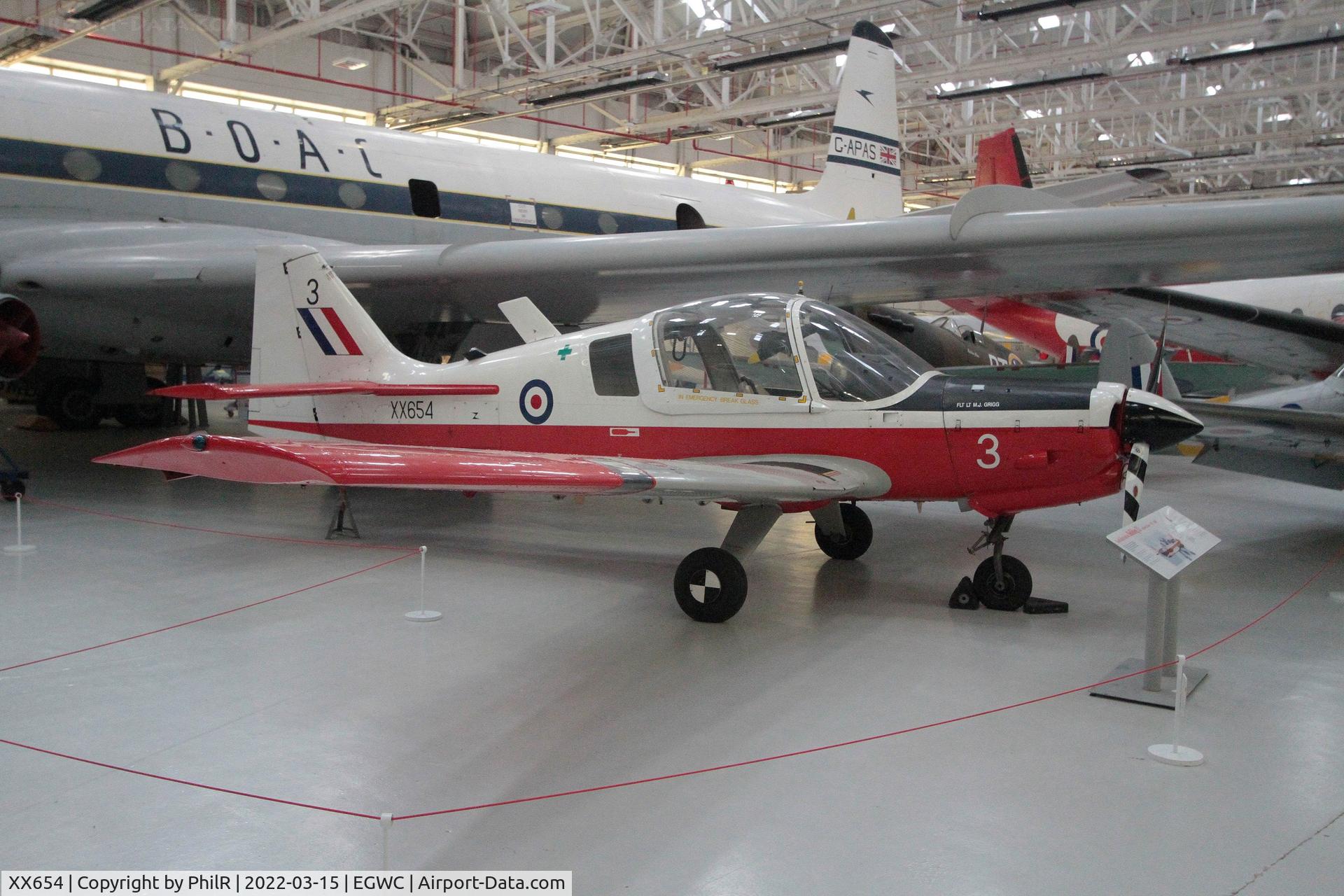 XX654, 1974 Scottish Aviation Bulldog T.1 C/N BH.120/312, XX654 1974 Scottish Aviation Bulldog T1 Cosford Aerospace Museum