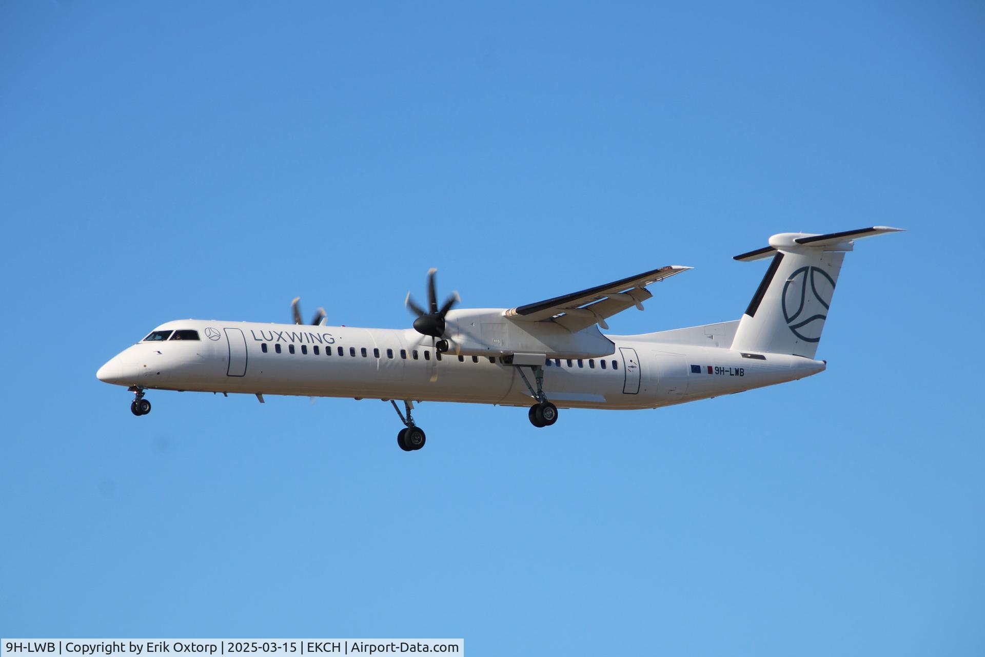 9H-LWB, 2010 Bombardier DHC-8-402 Dash 8 C/N 4332, 9h-lwb landing rw 22L