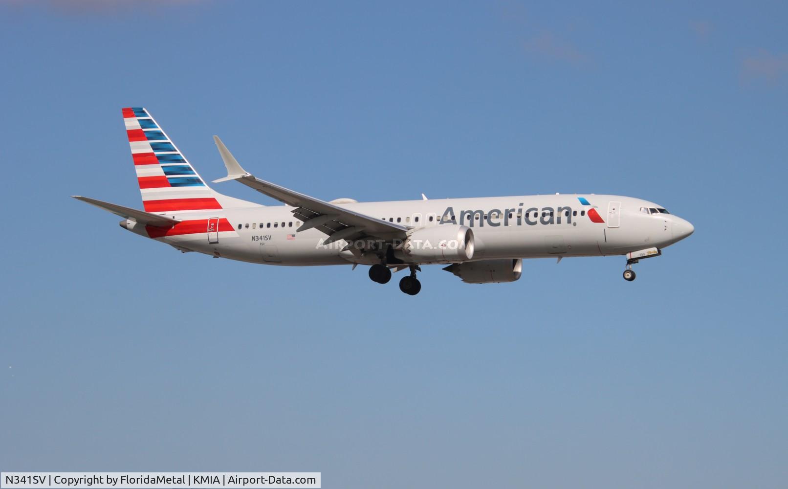 N341SV, 2021 Boeing 737-8 MAX C/N 44487, AAL 737-8 zx rdu-mia