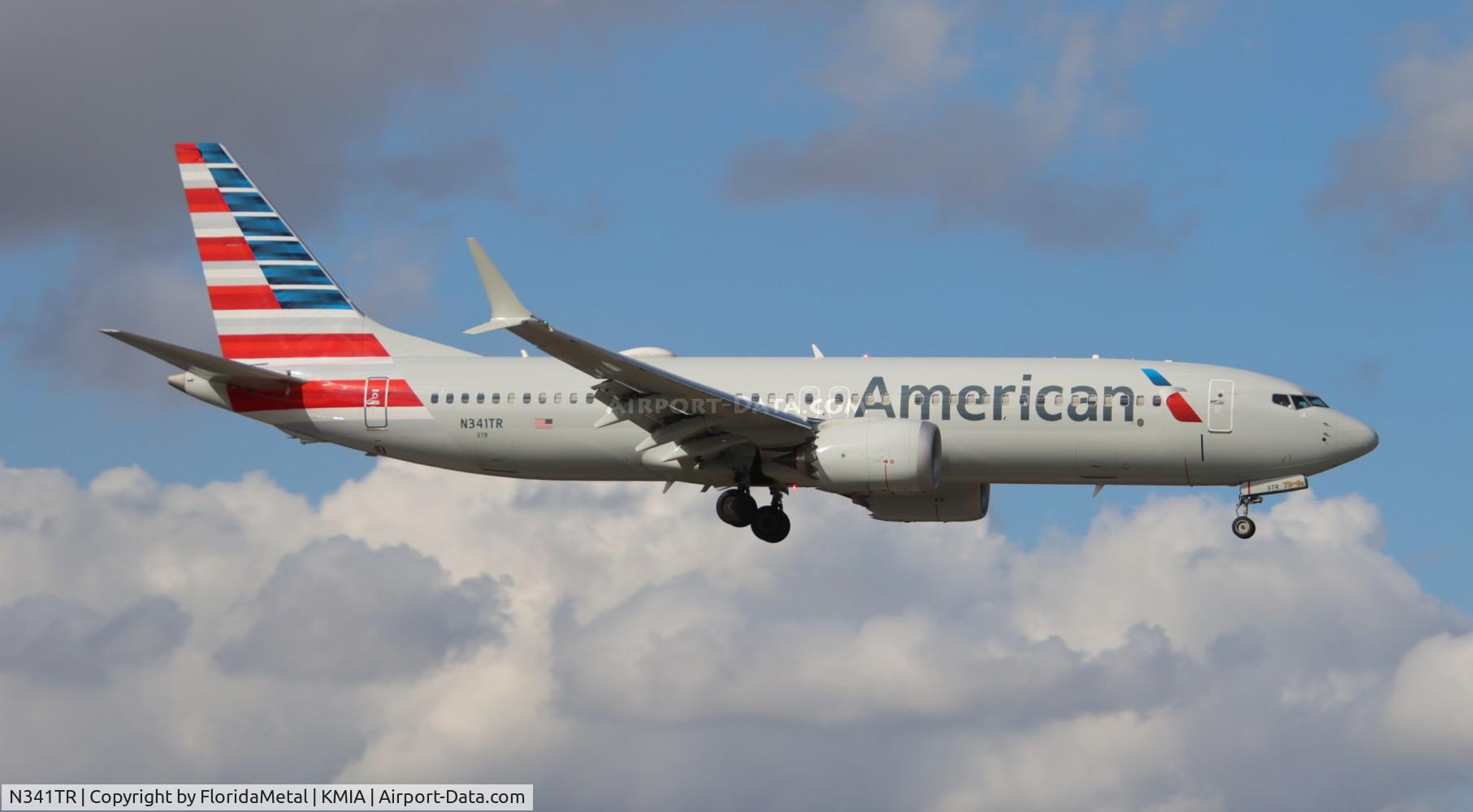 N341TR, 2023 Boeing 737-8 MAX C/N 44490, AAL 737-8 zx iah-mia
