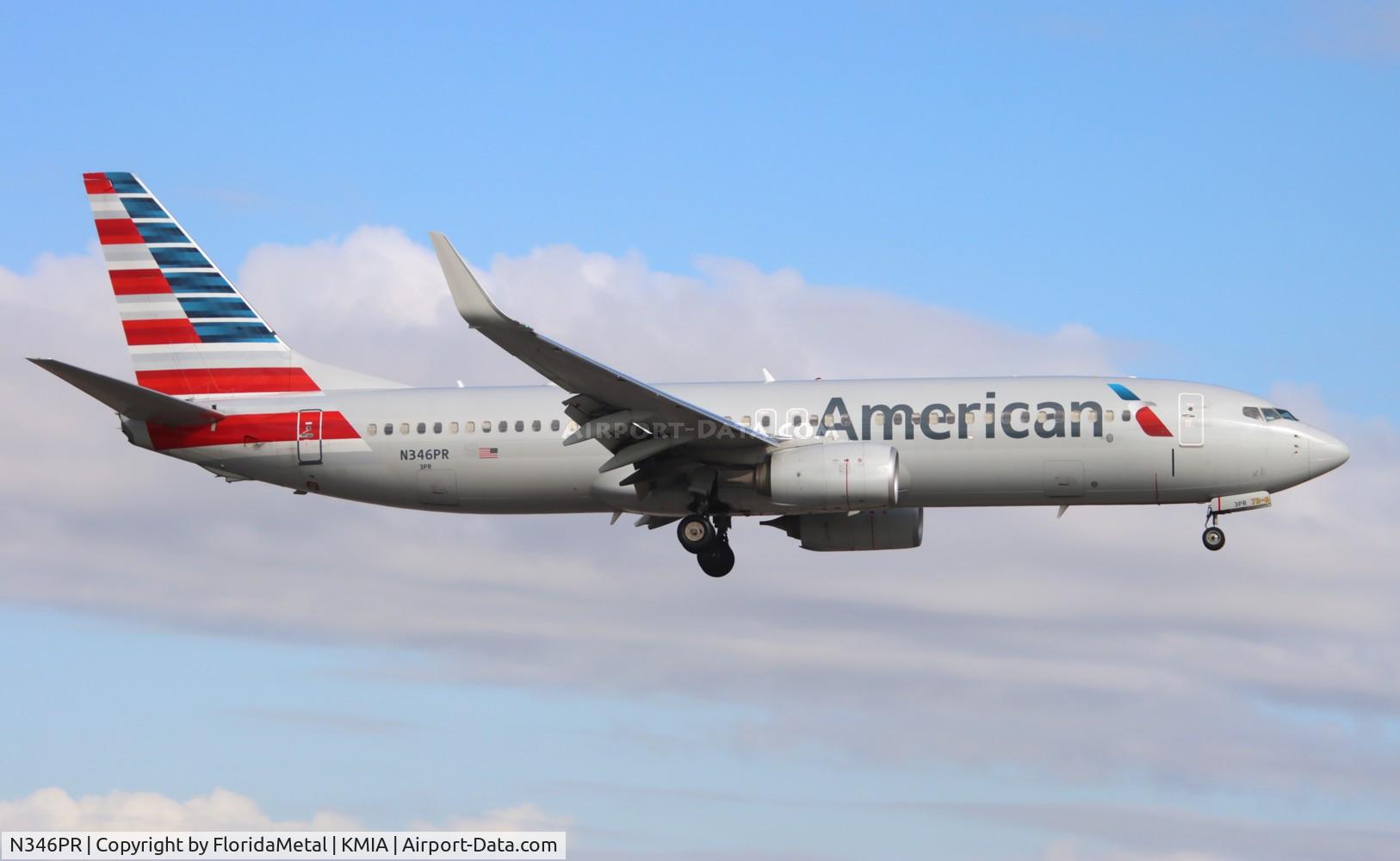 N346PR, 2017 Boeing 737-823 C/N 31273, AAL 738 zx bna-mia